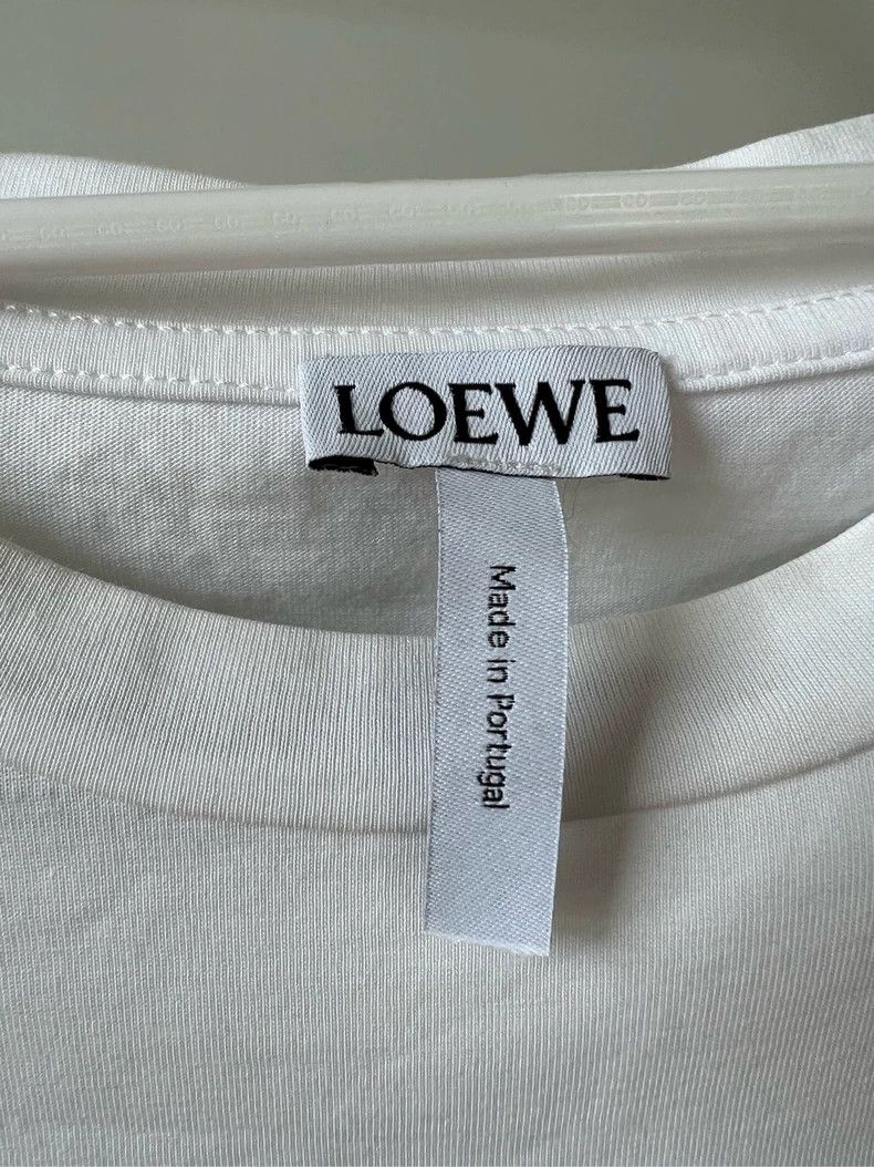 Loewe LOEWE White floral print logo short sleeves Size XS / US 0-2 / IT 36-38 - 3 Thumbnail
