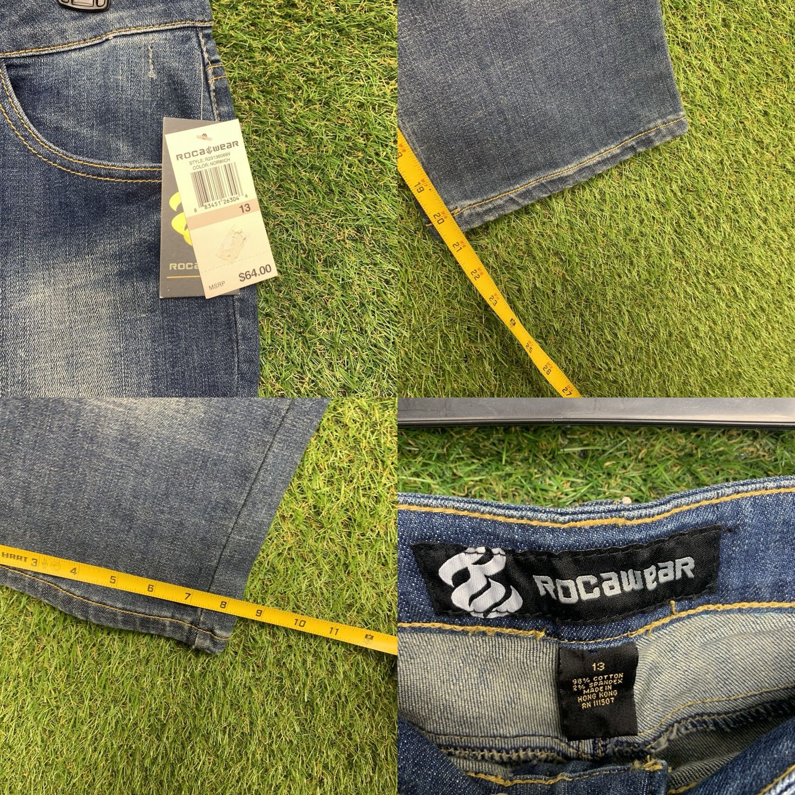 Rocawear Rocawear Jeans Capri Womens 13 Classic Denim Dark Wash Pockets NWT Size 34" / US 12 / IT 48 - 8 Thumbnail