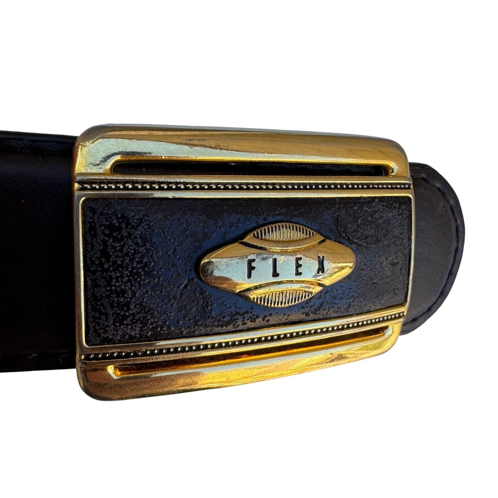 Other Flex Mens Vintage Ratchet Belt Dark Brown Genuine Leather Go Size ONE SIZE - 7 Thumbnail