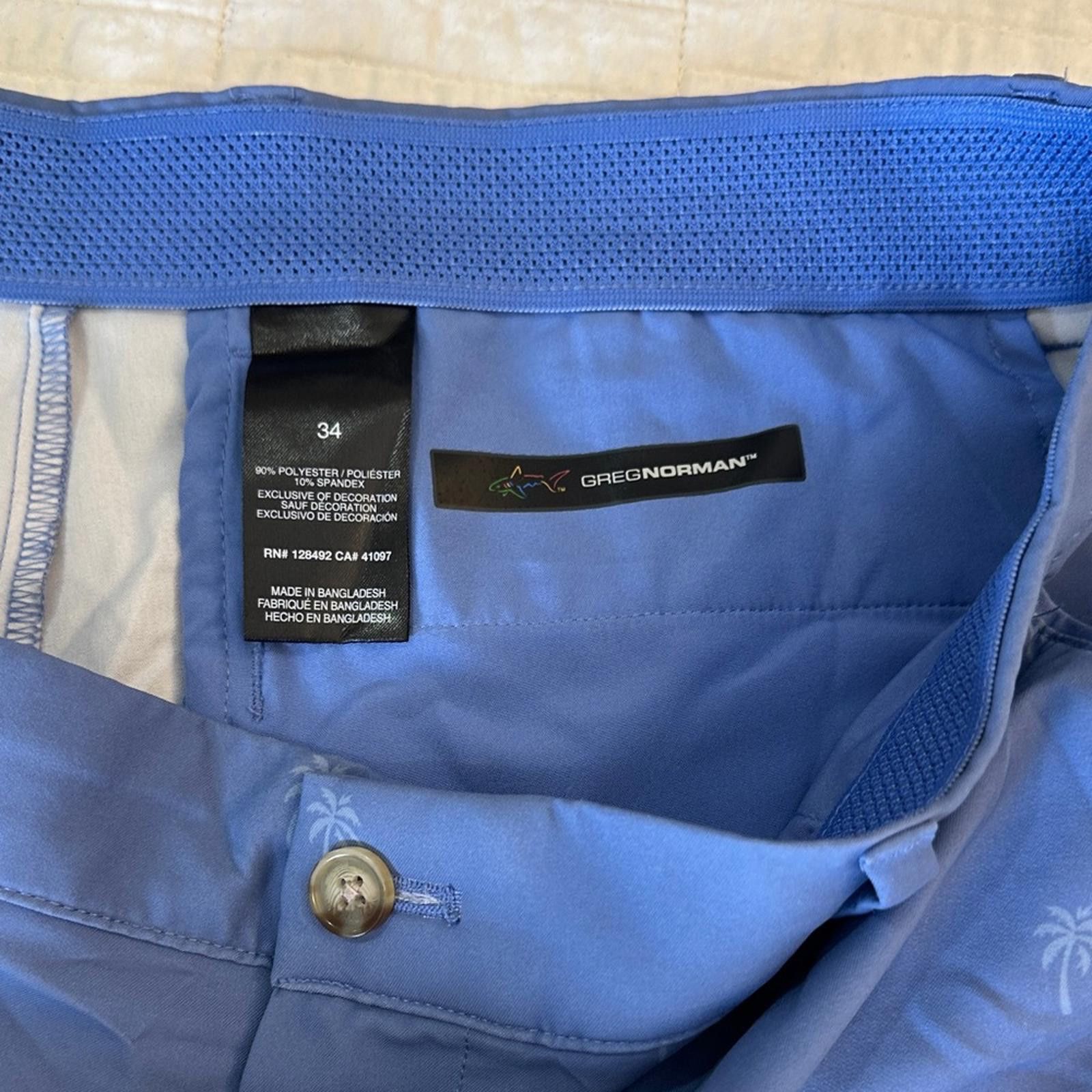 Other Greg Norman size 34 Palm Tree Light Blue Shorts EUC Size US 34 / EU 50 - 2 Thumbnail