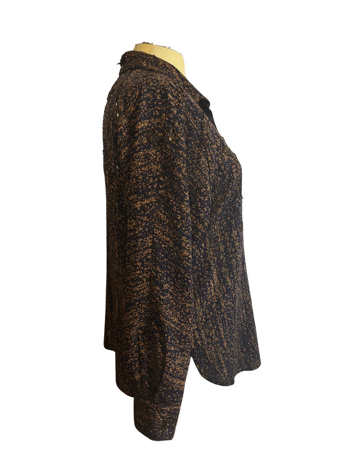 Other Women’s brown Blouse with beads.wt1998 Size S / US 4 / IT 40 - 7 Thumbnail