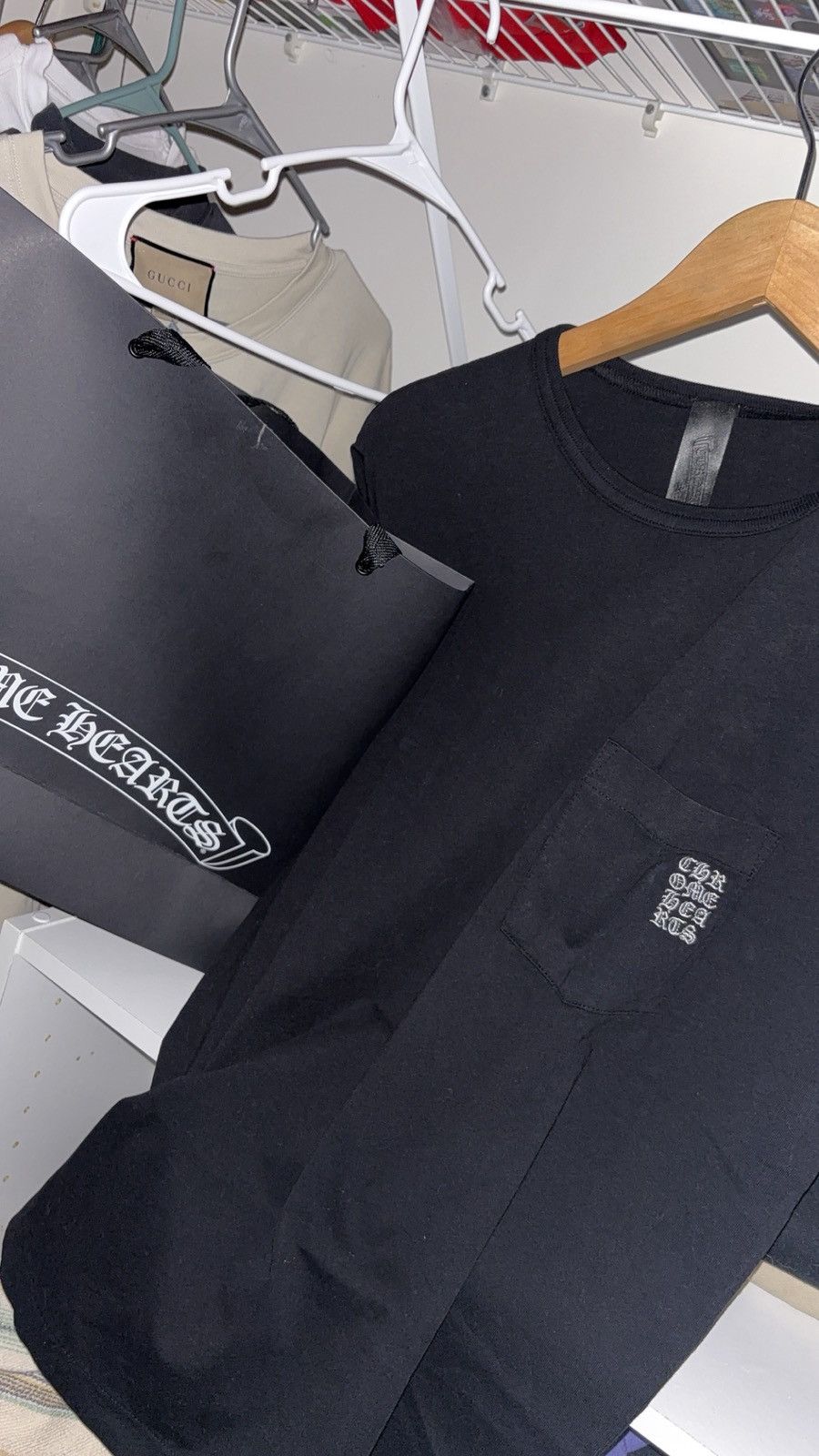 Chrome Hearts New Chrome hearts embroidered eye chart pocket tee Size US L / EU 52-54 / 3 - 6 Thumbnail