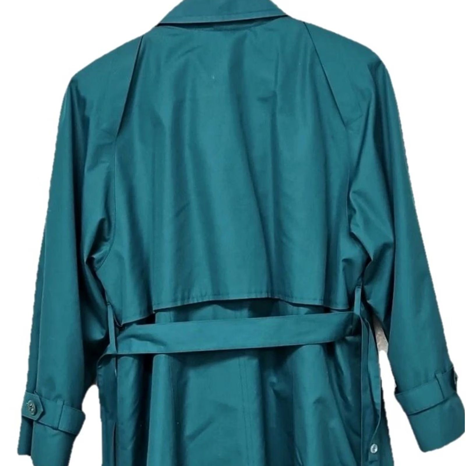 London Fog London Fog Trench Coat Teal 10P Belted Plaid Lined Limited Edition Womens Casual Business Travel Size L / US 10 / IT 46 - 7 Thumbnail