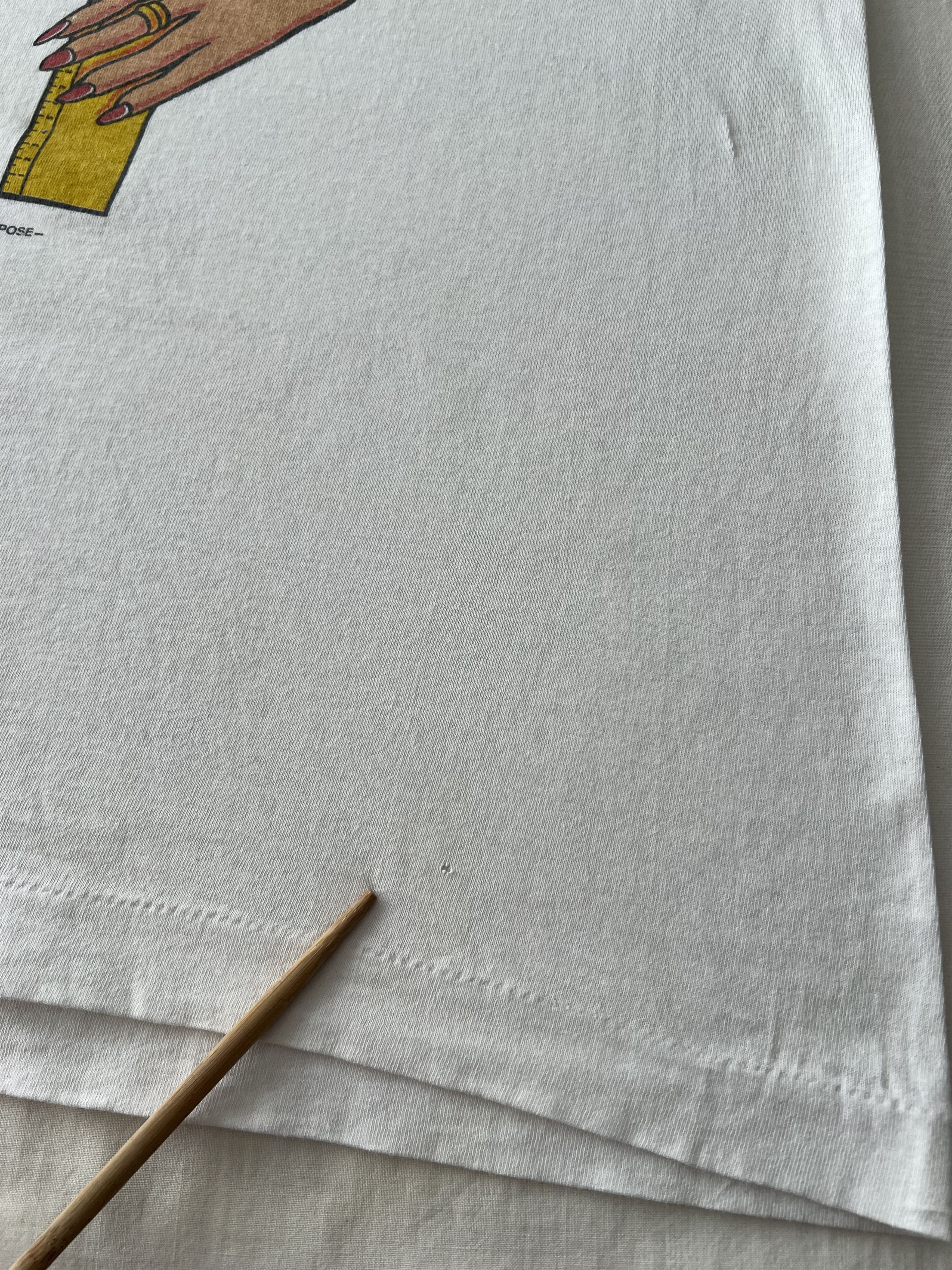 Vintage Vintage 90s Condom Safe Sex Sexy Single Stitch White T-shirt Size US XL / EU 56 / 4 - 6 Thumbnail