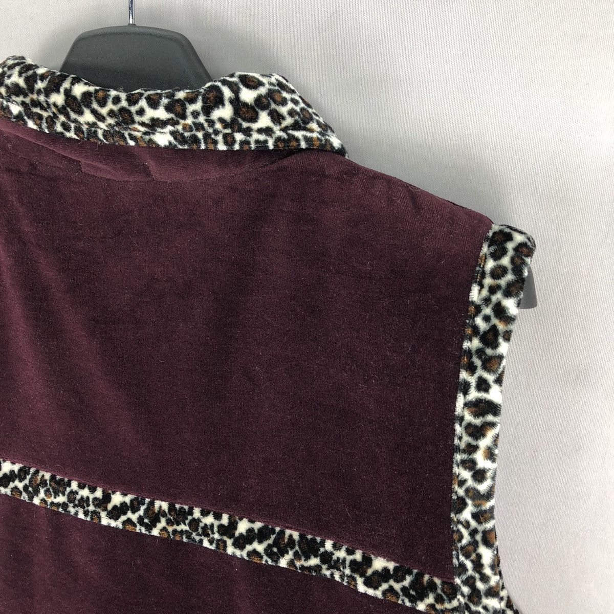 Japanese Brand Vintage 90's Velvet Leopard Women Vest by Drellous Life Size S / US 4 / IT 40 - 5 Thumbnail