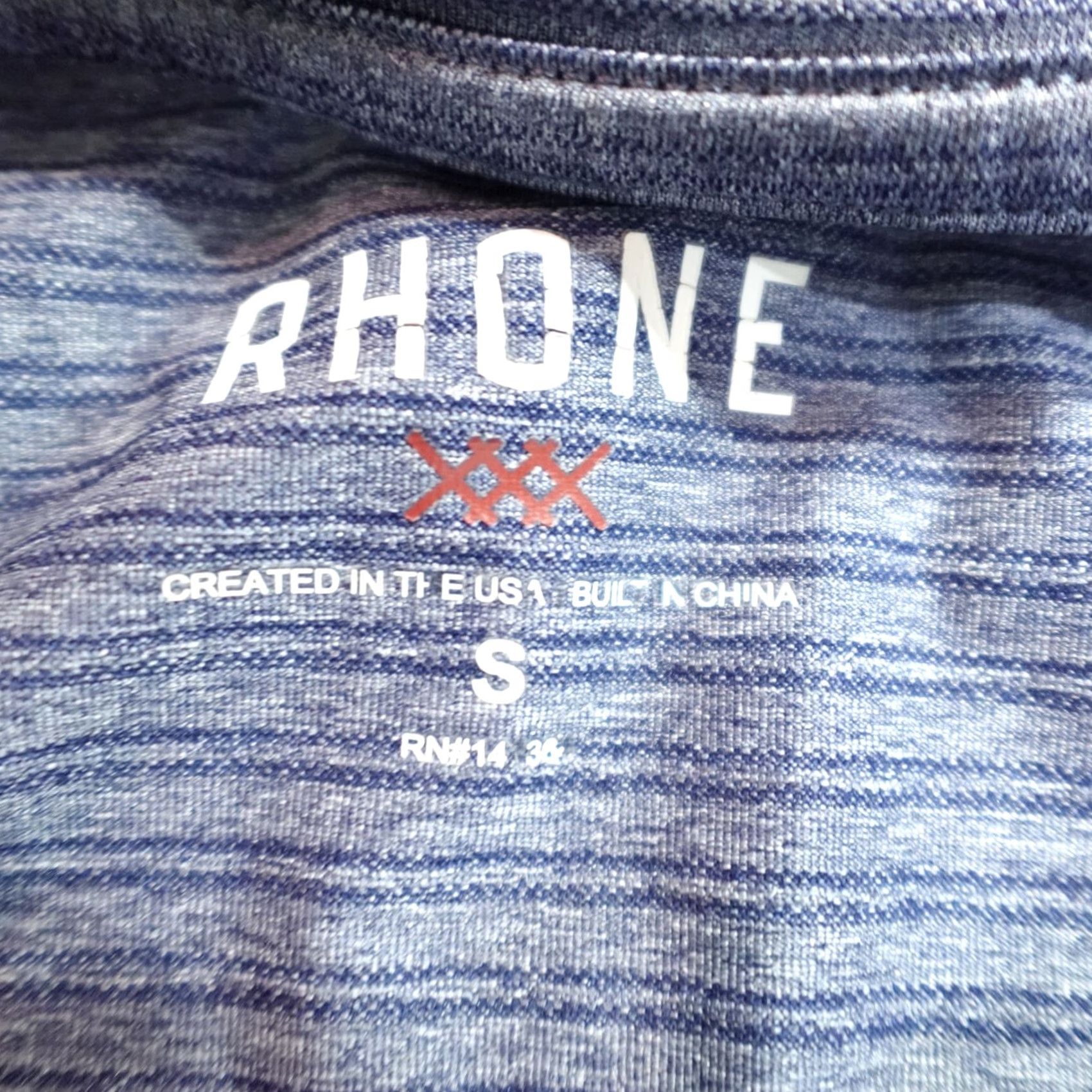 Rhone Rhone Shirt S Blue Striped V-Neck Raglan Sleeve Short Sleeve T-Shirt Pullover Activewear Men Regular XS? (Note: Original size S, ensure exact "S") Size US S / EU 44-46 / 1 - 3 Thumbnail