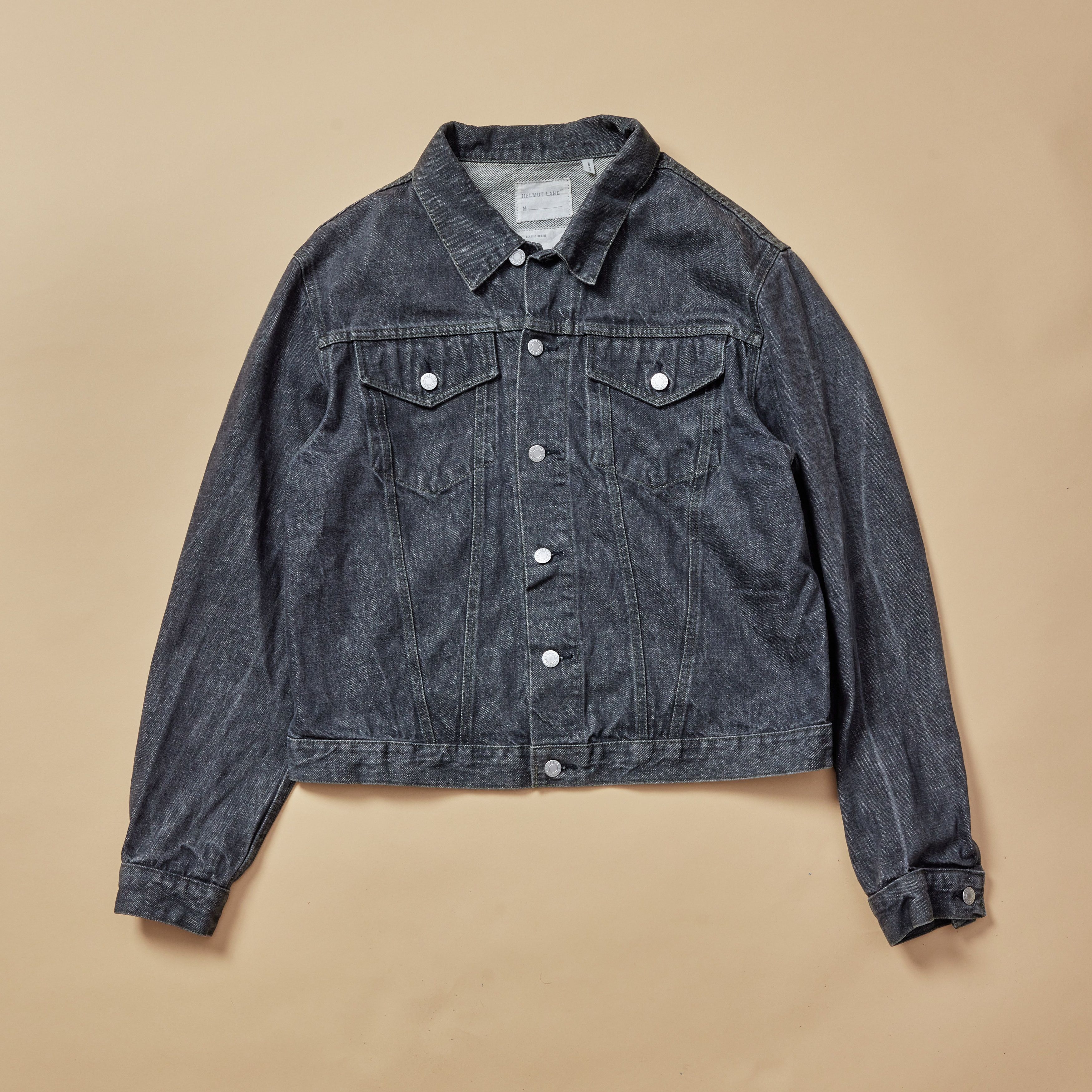 Helmut Lang Helmut Lang 1999 Black Waxed Denim Jacket | Grailed