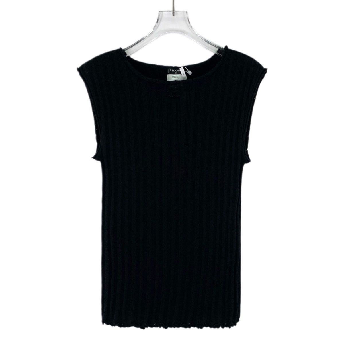 Chanel Chanel Black Double C Sleeveless Knit Vest K26WX Size M / US 6-8 / IT 42-44 - 1 Thumbnail