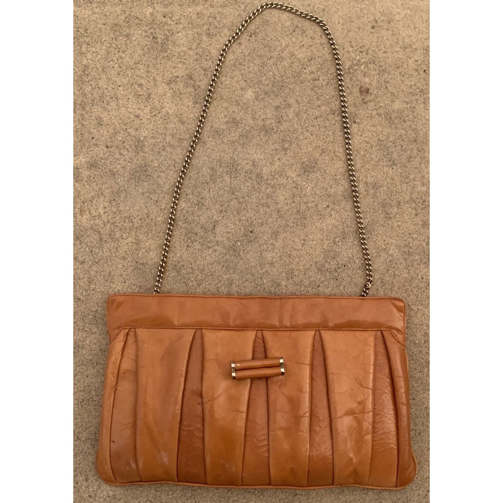 Vintage VINTAGE Roxmorr Leather Clutch Handbag Purse Chain Shoulder Strap 70s 80s Size ONE SIZE - 3 Thumbnail
