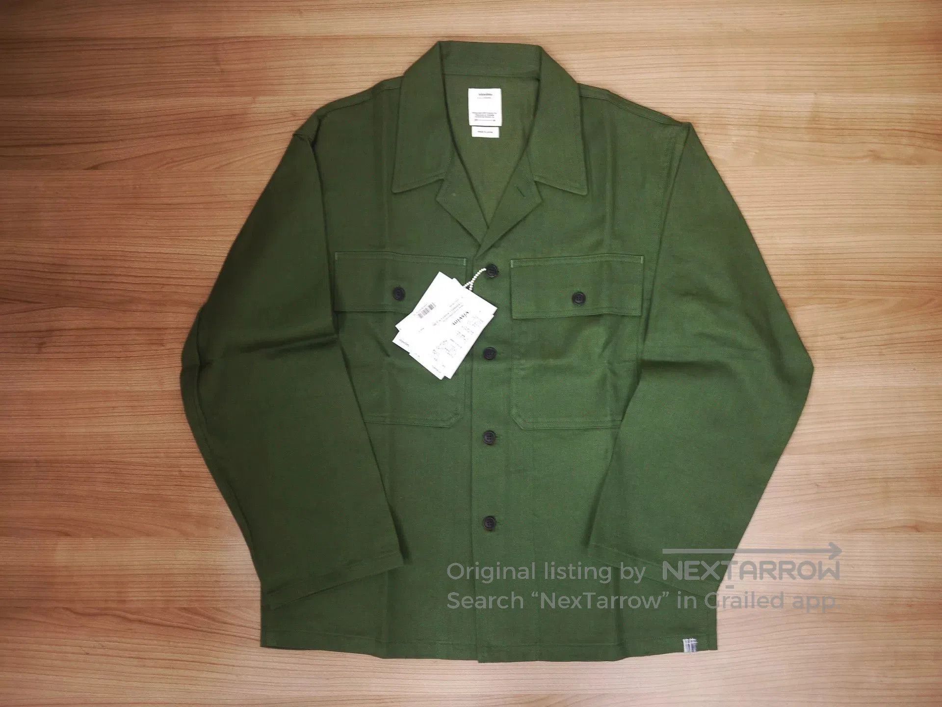 Visvim visvim cardwell shirt in olive green. Size US M / EU 48-50 / 2 - 1 Thumbnail