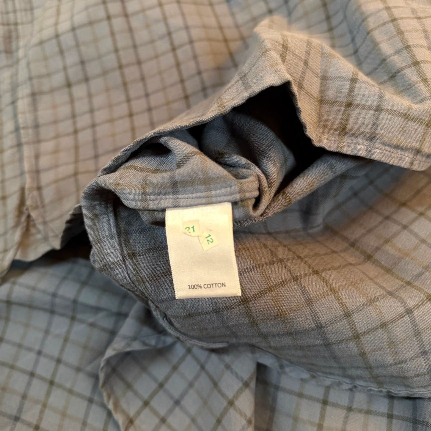 Cremieux Cremieux Blue Grey Grid Button-Down Shirt 100% Cotton Long Sleeve Mens 4XT NWT Size US XXL / EU 58 / 5 - 5 Thumbnail