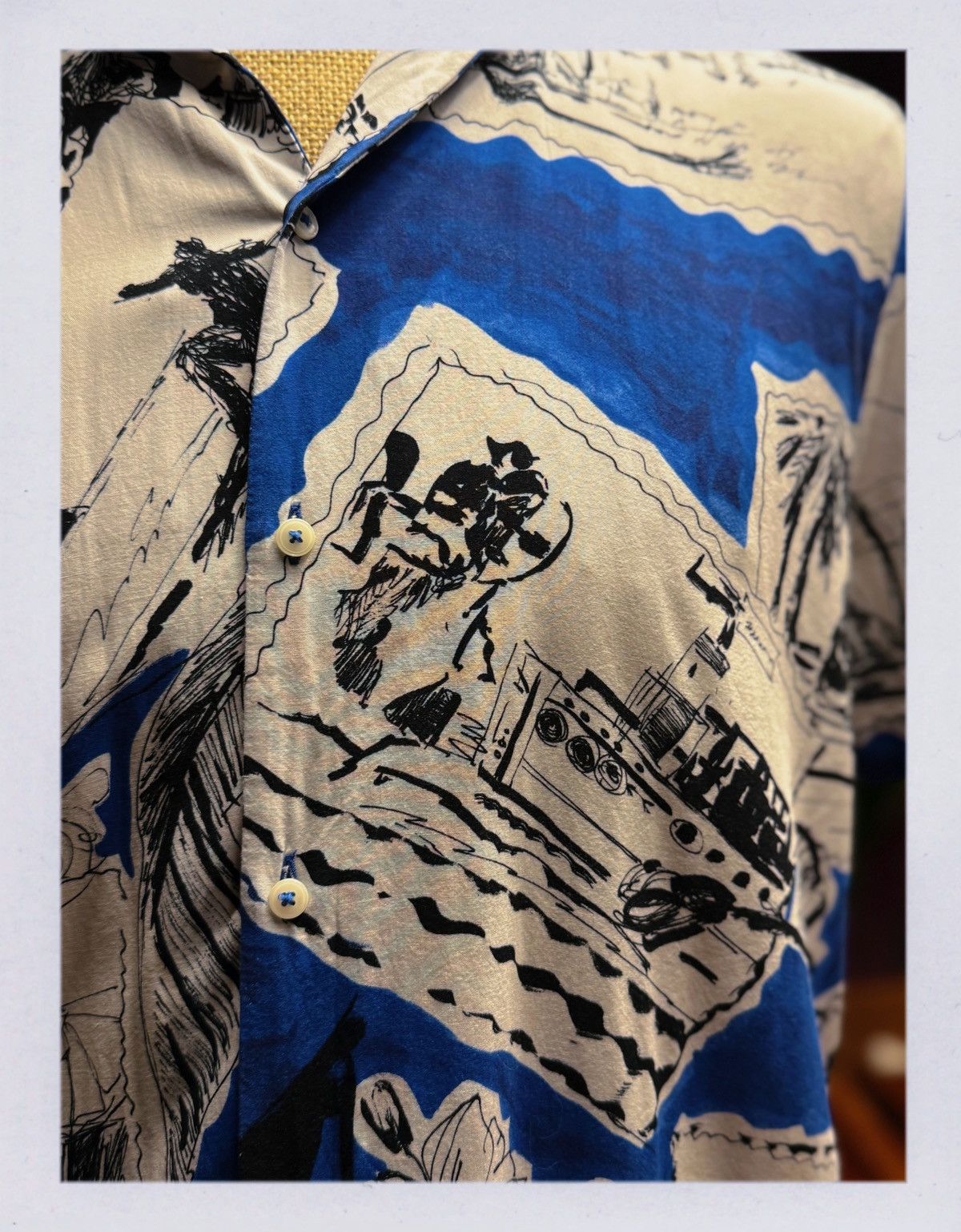 Zara ZARA Illustrated Vintage Postcard Shirt – Size L Size US L / EU 52-54 / 3 - 2 Thumbnail