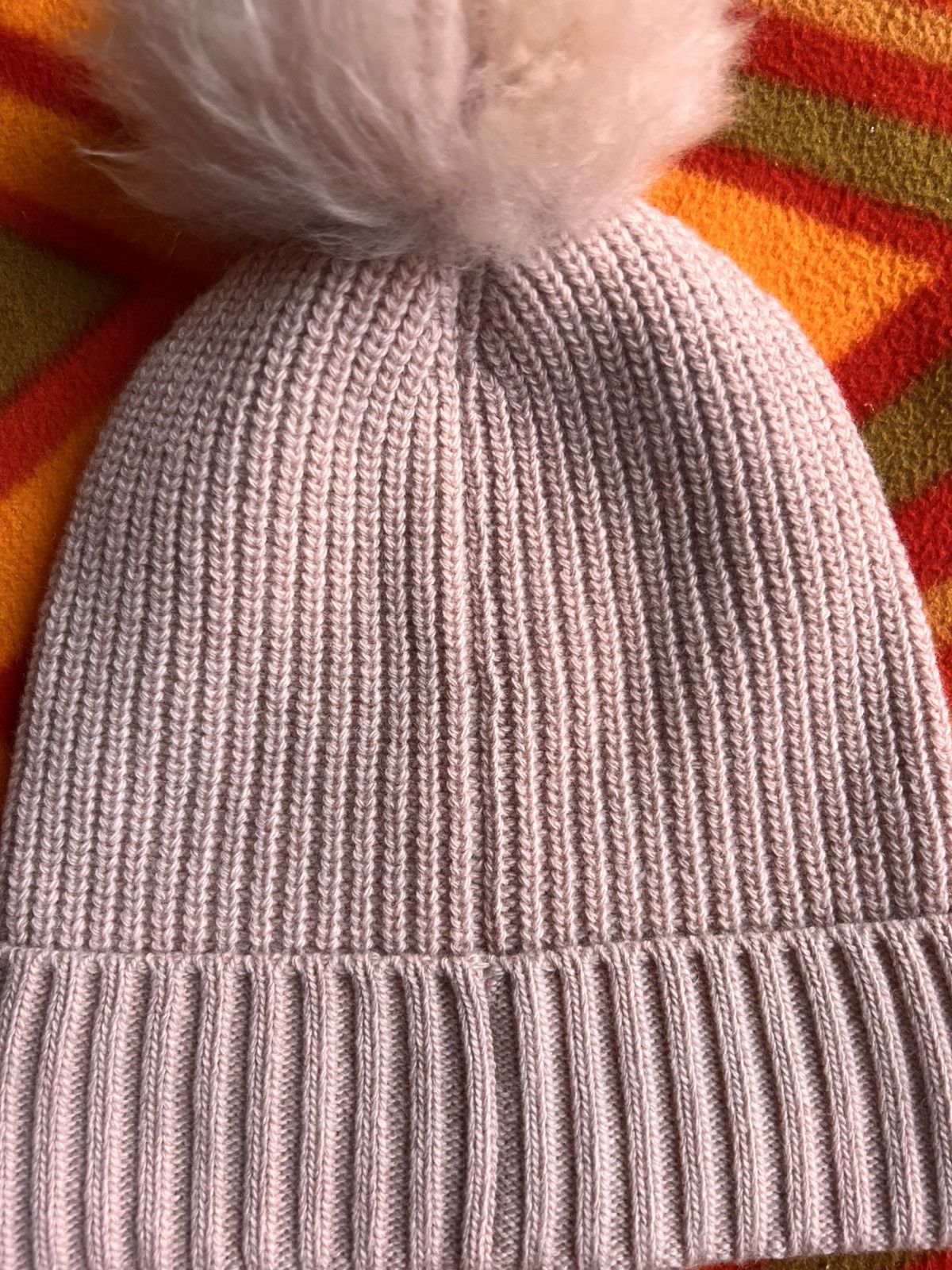 Moncler Moncler Berrett Tricot Mohair Pom Pom Beanie Pink braid wool Size ONE SIZE - 9 Thumbnail