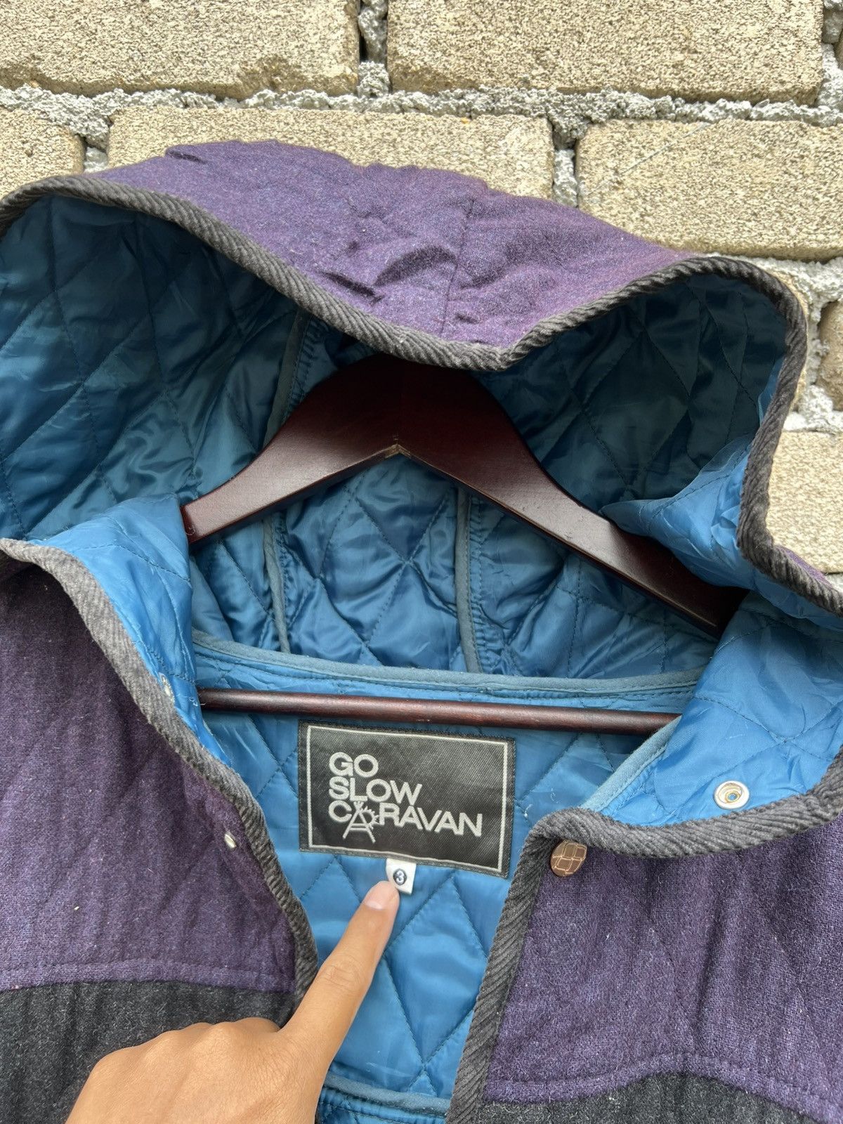 go slow caravan Go Slow Caravan Wool Hooded Jacket Size M / US 6-8 / IT 42-44 - 9 Thumbnail
