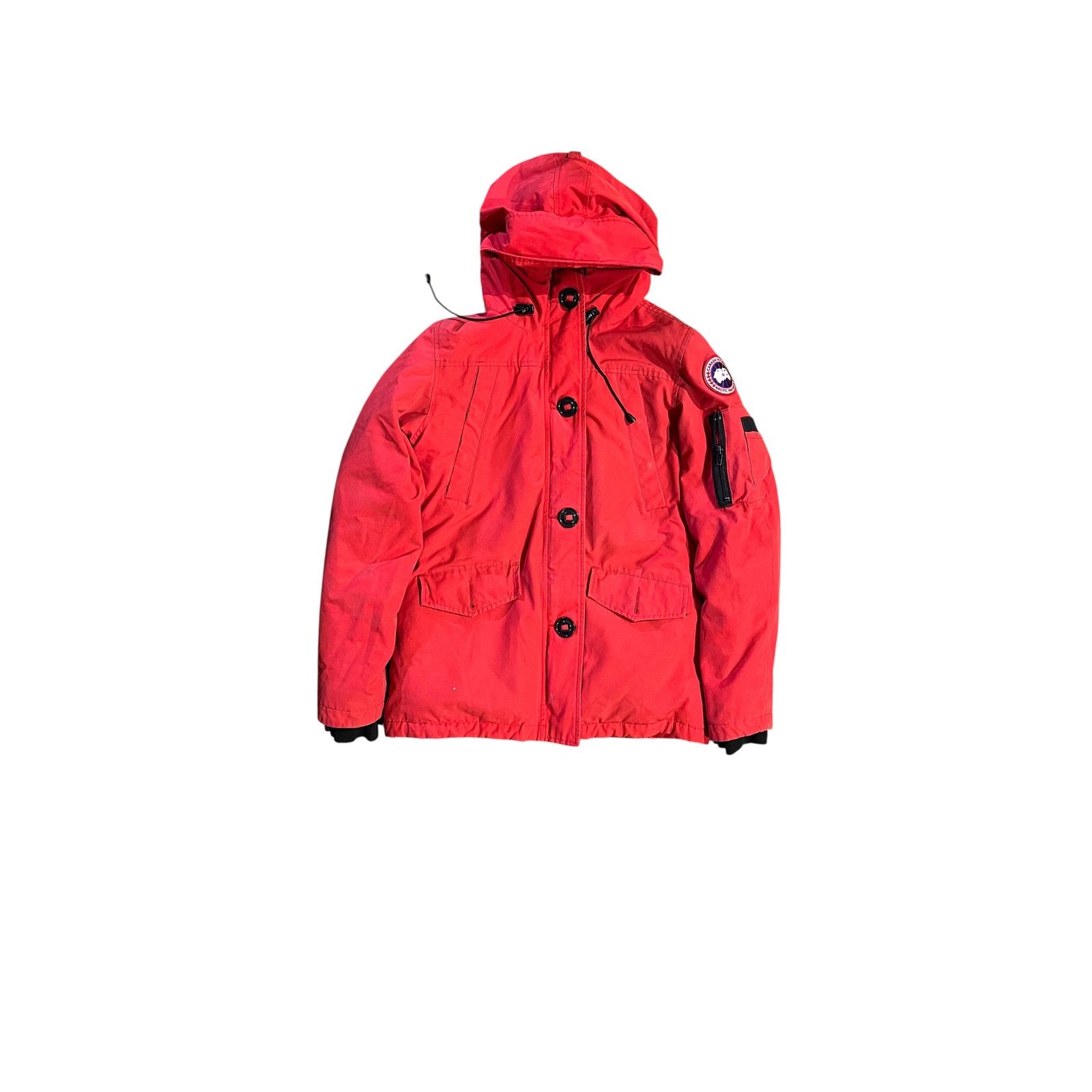 Canada Goose Canada Goose Fur Red Bomber Jacket Size S / US 4 / IT 40 - 1 Thumbnail