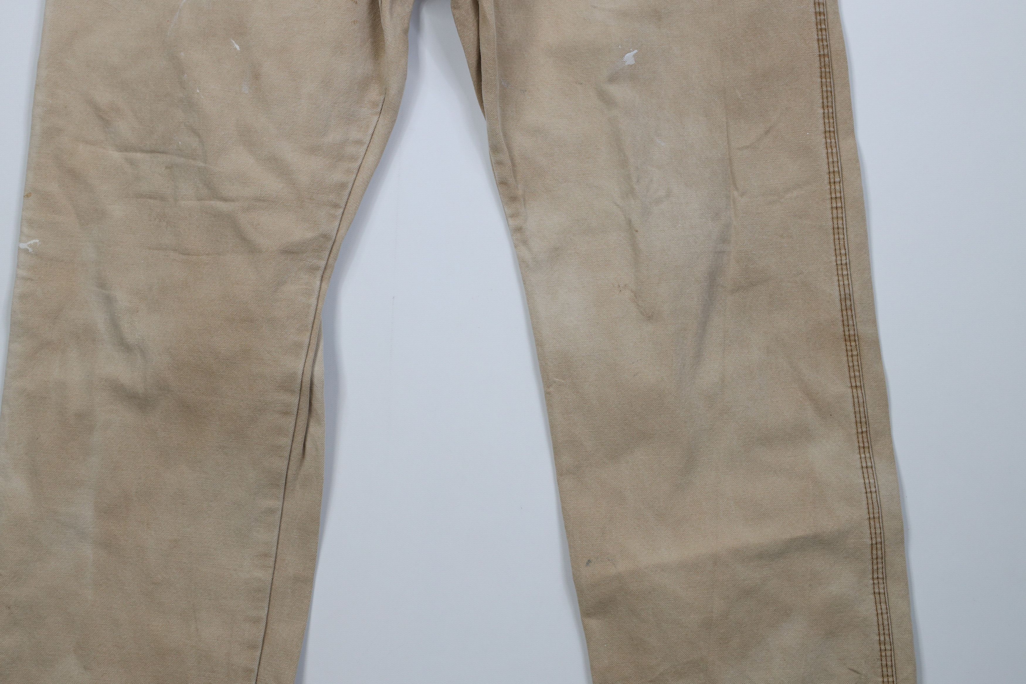 Dickies Vintage 90s Dickies Canvas Wide Leg Dungaree Pants Beige Size US 36 / EU 52 - 4 Thumbnail