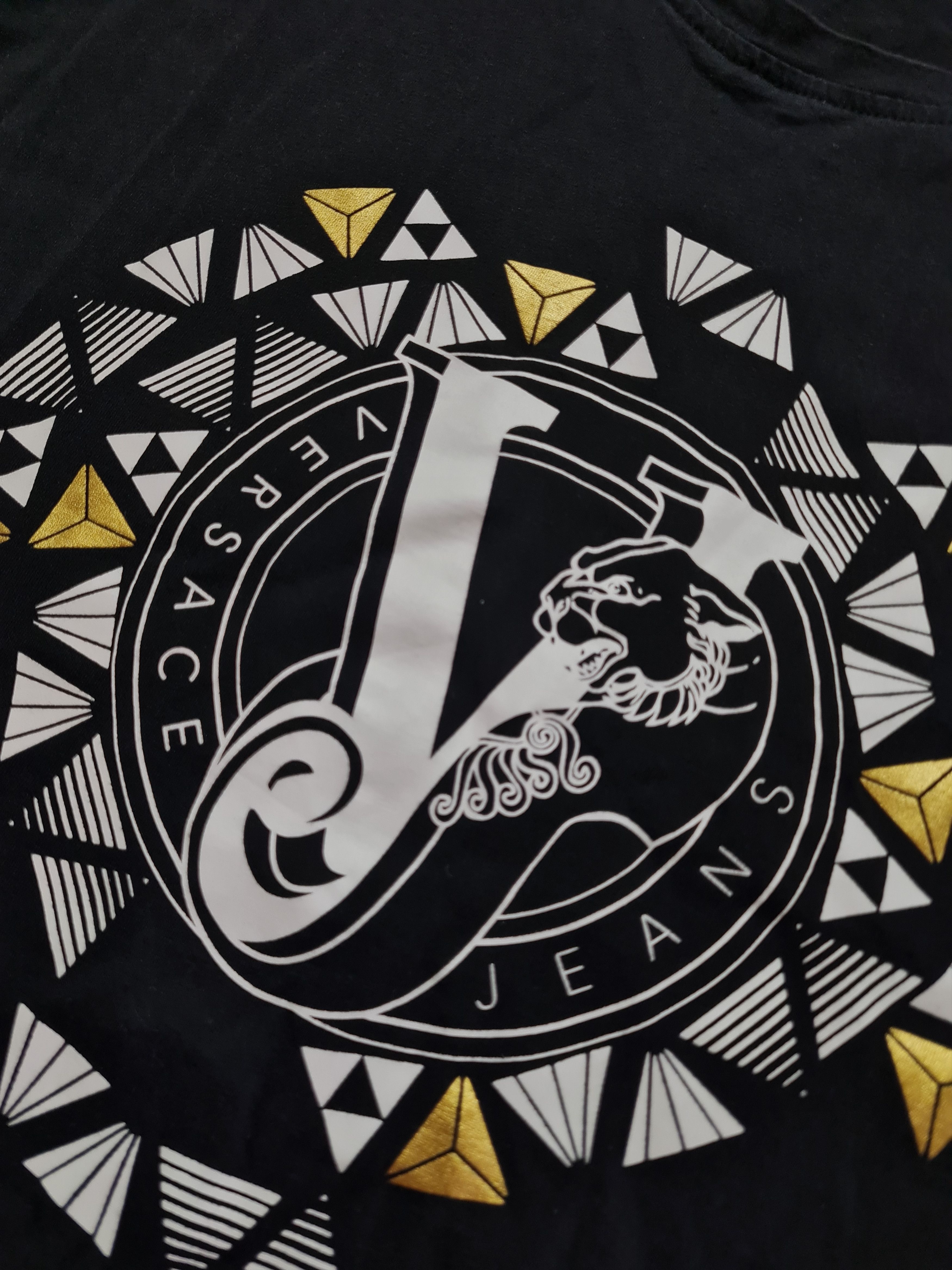 Versace Womens T-shirts Versace Jeans black Big Logo Shirt Size M Size M / US 6-8 / IT 42-44 - 12 Thumbnail