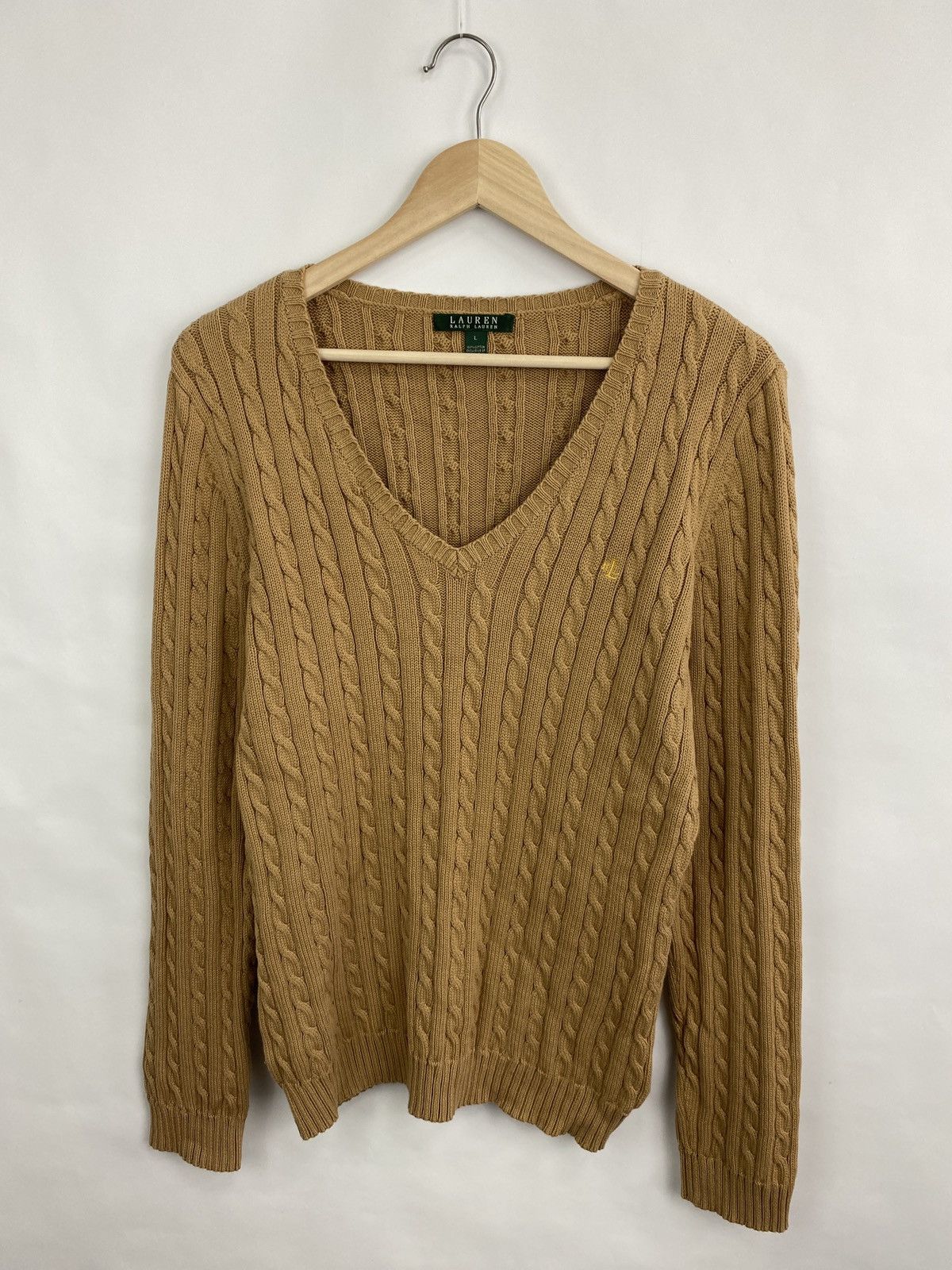 Lauren Ralph Lauren Ralph Lauren RLL Gold Logo Green Label sweater retro wmns Size L / US 10 / IT 46 - 3 Thumbnail