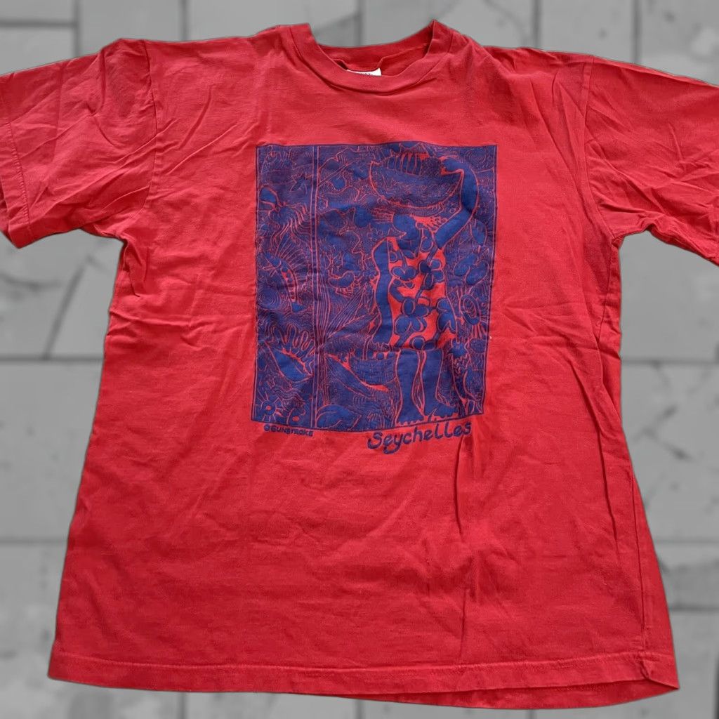Vintage VINTAGE Sunstroke red graphic Tee Mens XL T-Shirt Shirt Men Red Graphic Tee X-Large Size US XL / EU 56 / 4 - 1 Thumbnail