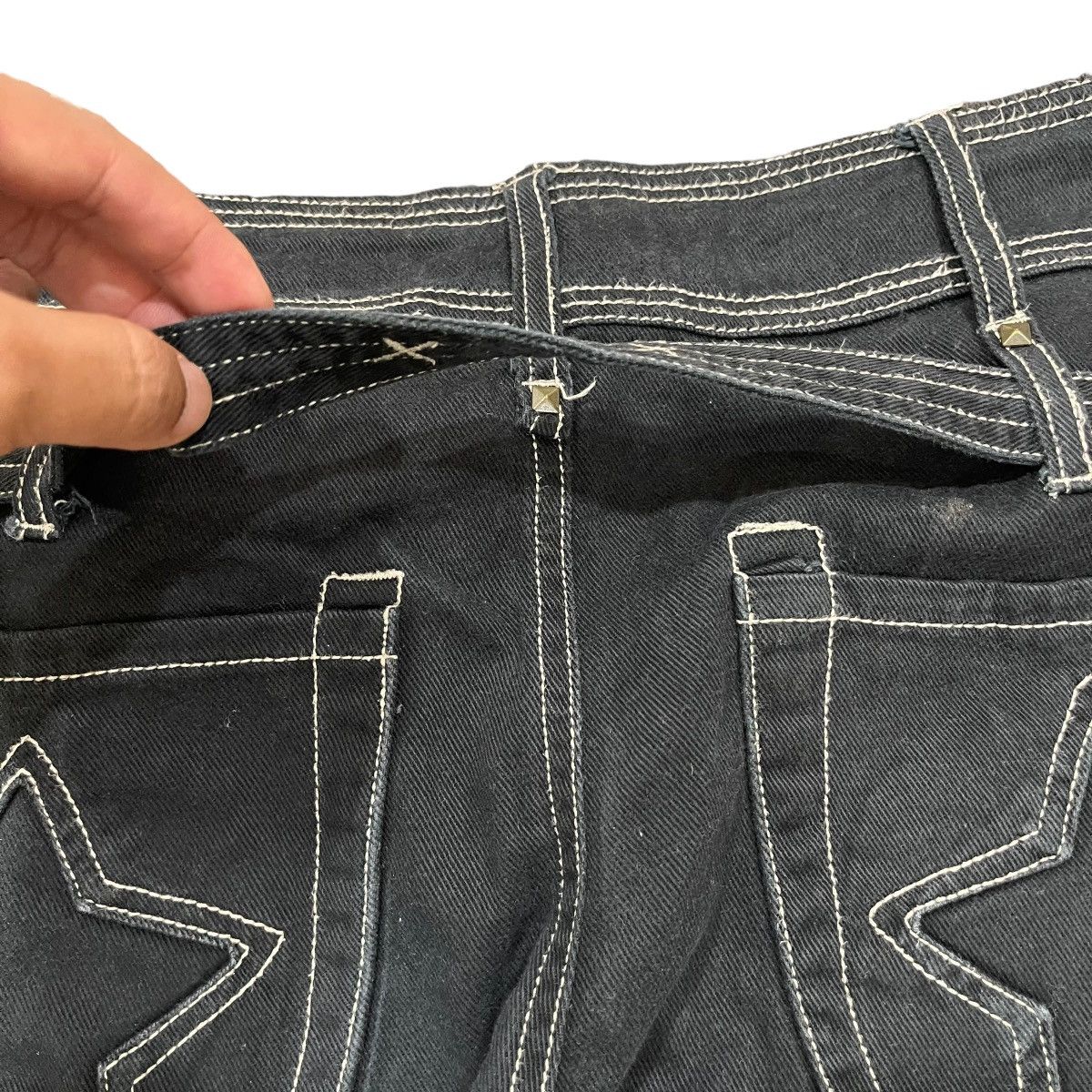 If Six Was Nine × Japanese Brand × True Religion Japanese Brand Clef De Sol Denim Pants Size 34" / US 12 / IT 48 - 6 Thumbnail