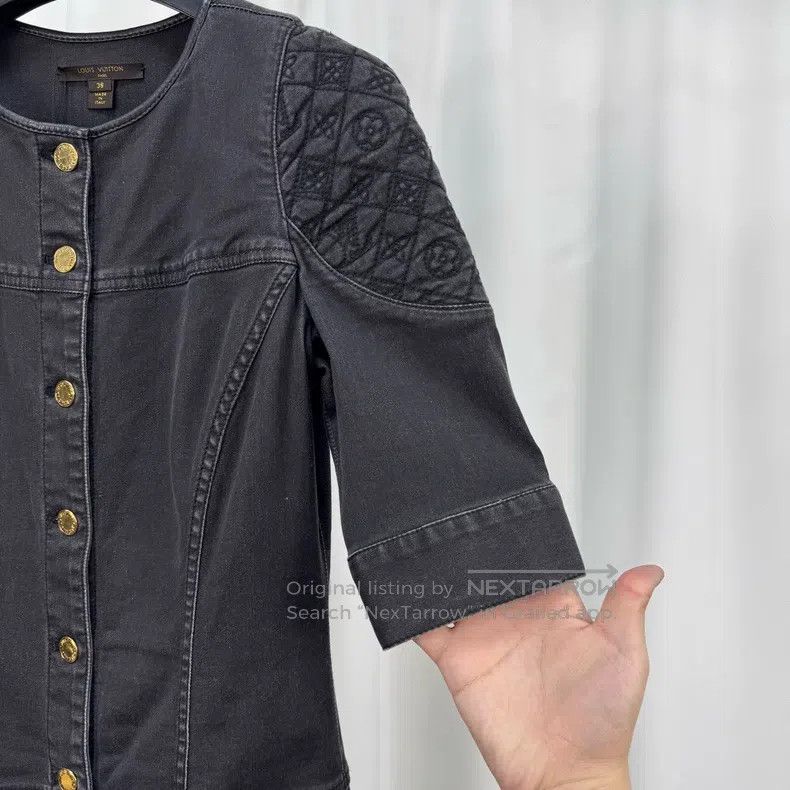 Louis Vuitton Louis Vuitton Shoulder embossed logo gold button denim dre Size XS / US 0-2 / IT 36-38 - 4 Thumbnail