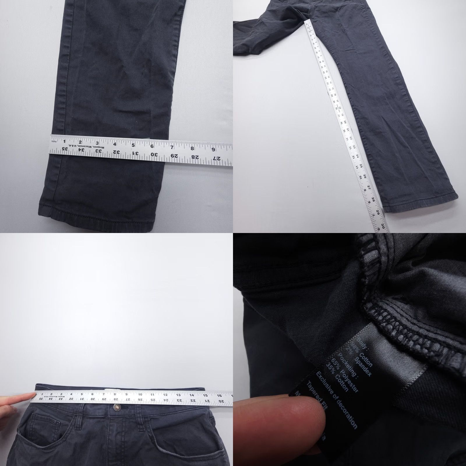 Flint And Tinder Flint and Tinder 365 Chino Pants Mens 30x30 Gray Twill Regular Straight Tapered Travel Business Casual Pants Mens Size US 30 / EU 46 - 8 Thumbnail