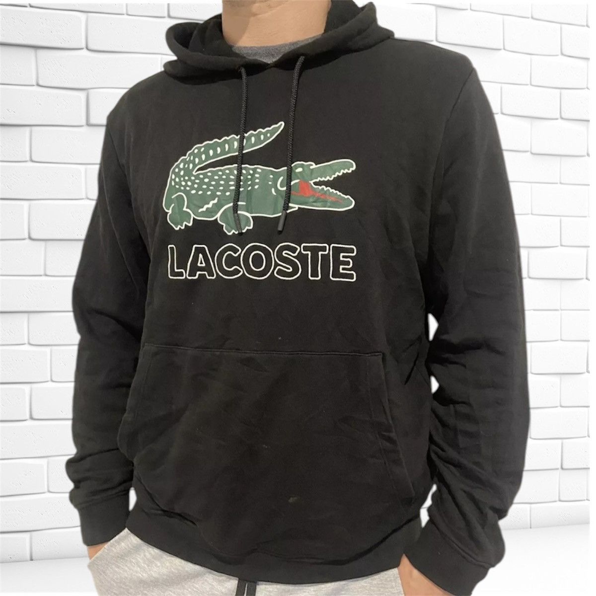 Lacoste Lacoste Hoodie Jumper With Big Logo L Size US L / EU 52-54 / 3 - 1 Thumbnail