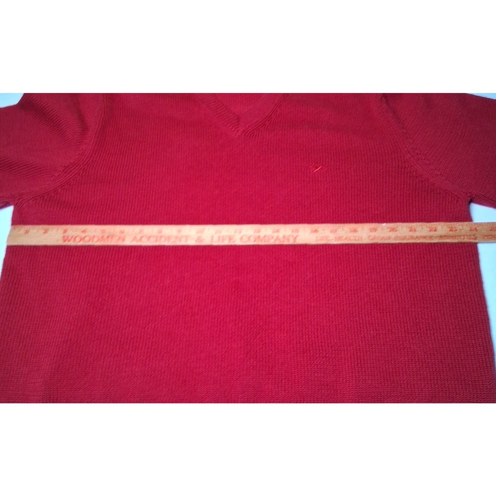 Eddie Bauer VINTAGE Eddie Bauer Sweater Men XXL V-Neck Red Knit Classic Preppy Cotton Pullover Long Sleeve Office Wear Business Casual/Mens Size US XXL / EU 58 / 5 - 4 Thumbnail