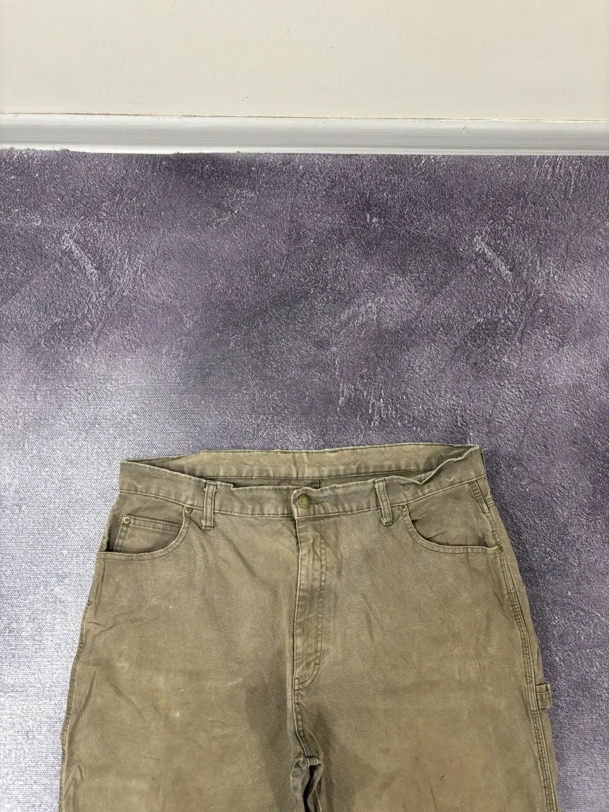 Dickies × Vintage Vintage Dickies Y2K Olive Work Hype Cropped Baggy Shorts Size US 38 / EU 54 - 7 Thumbnail