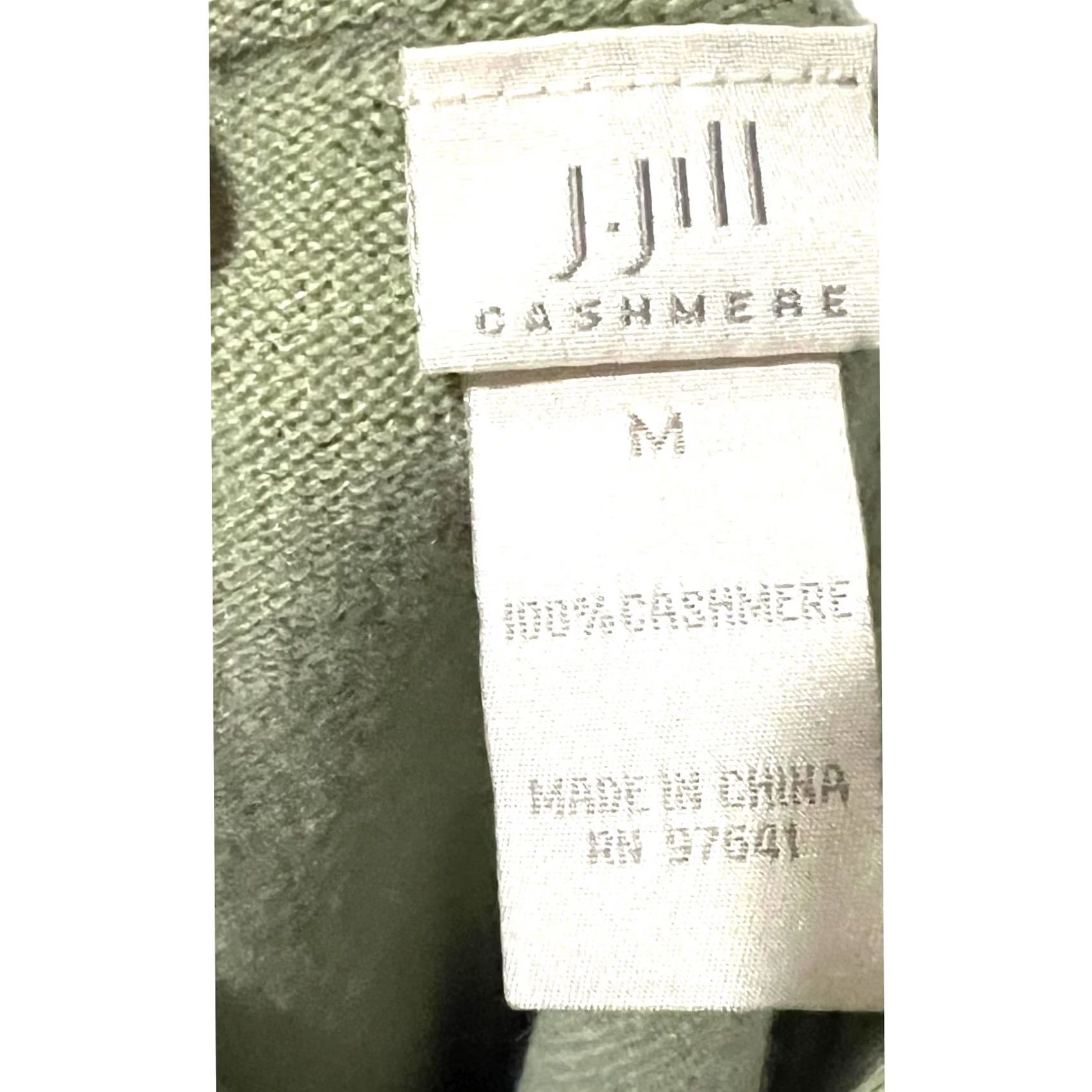 J. Jill VINTAGE J. Jill Cashmere Sweater Green Pullover Notch Collar Women’s Size M Pullover Womens Cashmere 100% Cashmere Classic Preppy Cottage 1990s Size M / US 6-8 / IT 42-44 - 6 Thumbnail