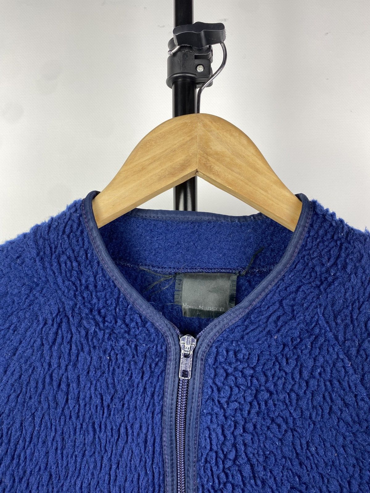 Helly Hansen × Vintage 80s Vintage Helly Hansen Blue Full Zip Fleece Sherpa Jacket Size US L / EU 52-54 / 3 - 3 Thumbnail