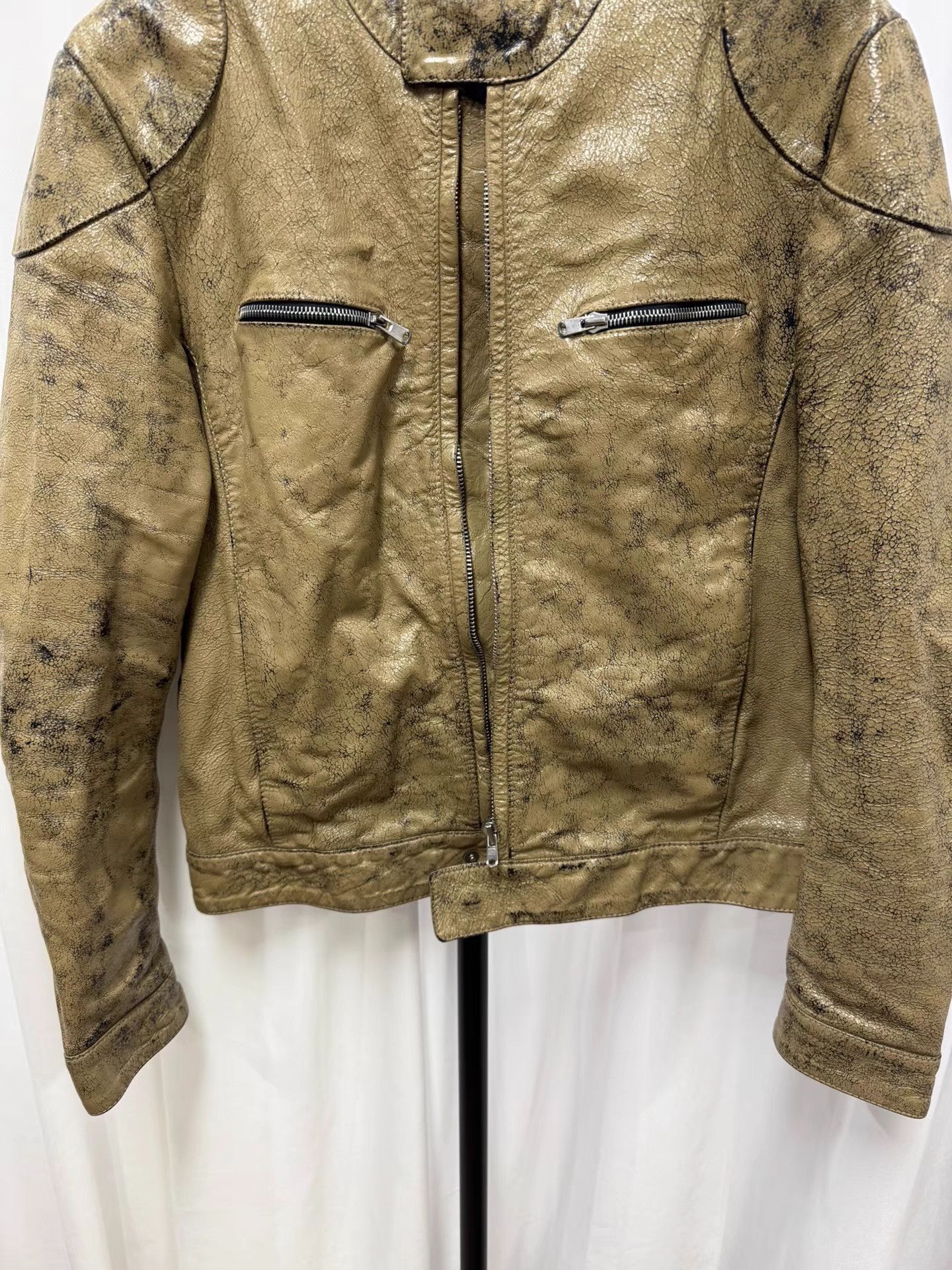 Maison Margiela Margiela Distressed Paint Biker Jacket K20 Size US M / EU 48-50 / 2 - 4 Thumbnail