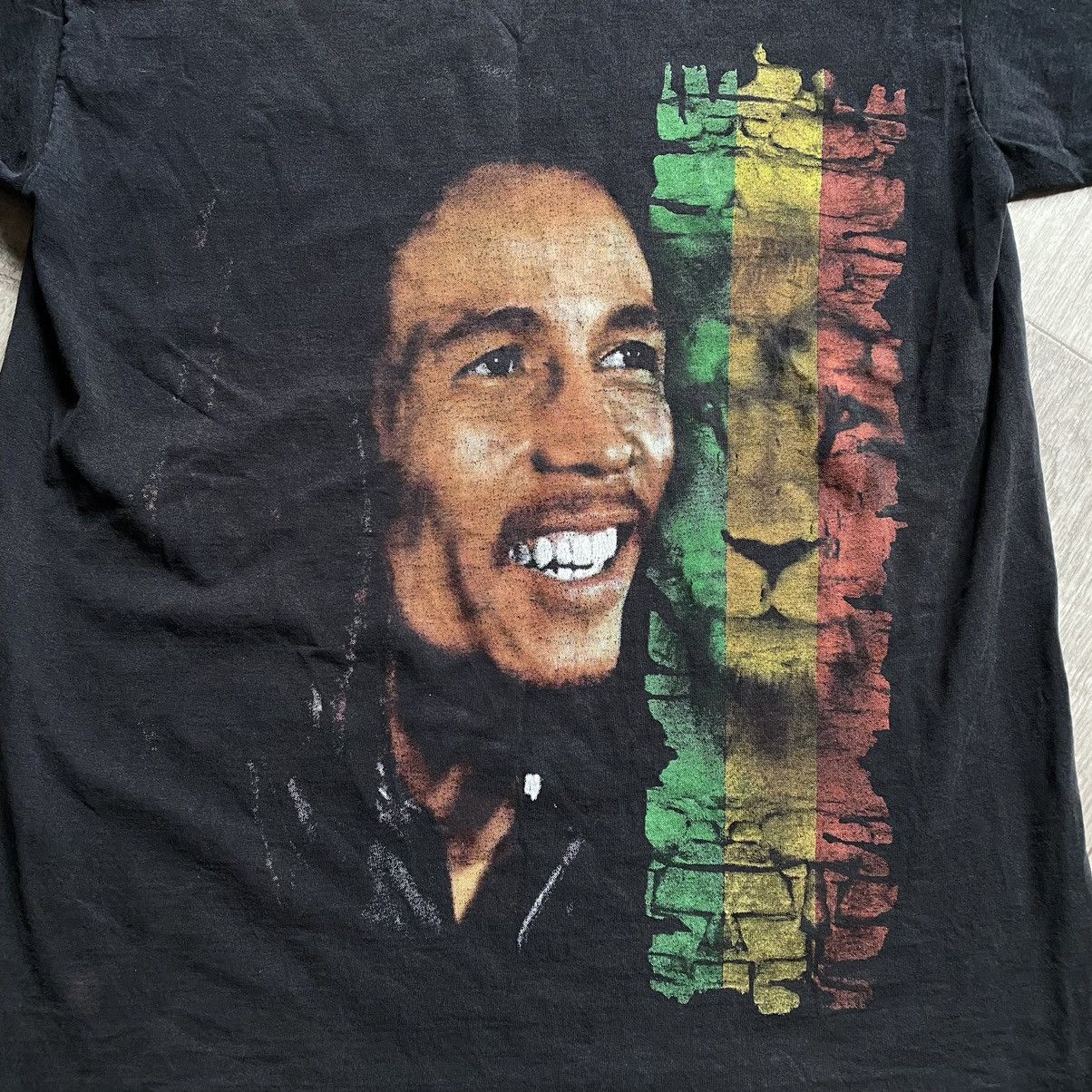 Band Tees VINTAGE BOB MARLEY LION JAMICA FADED T SHIRT Size US M / EU 48-50 / 2 - 3 Thumbnail