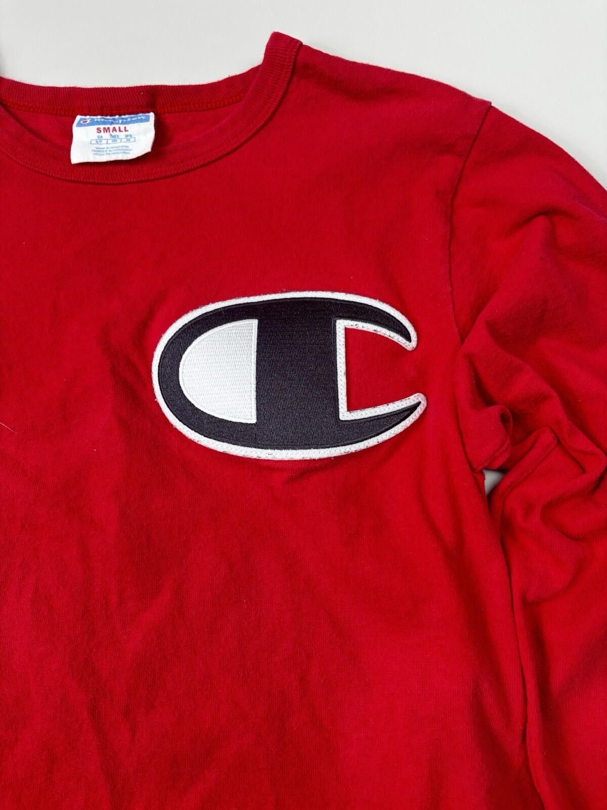 Champion Champion 90s Vintage Red Longsleeve T-Shirt Size Small Size US S / EU 44-46 / 1 - 2 Thumbnail