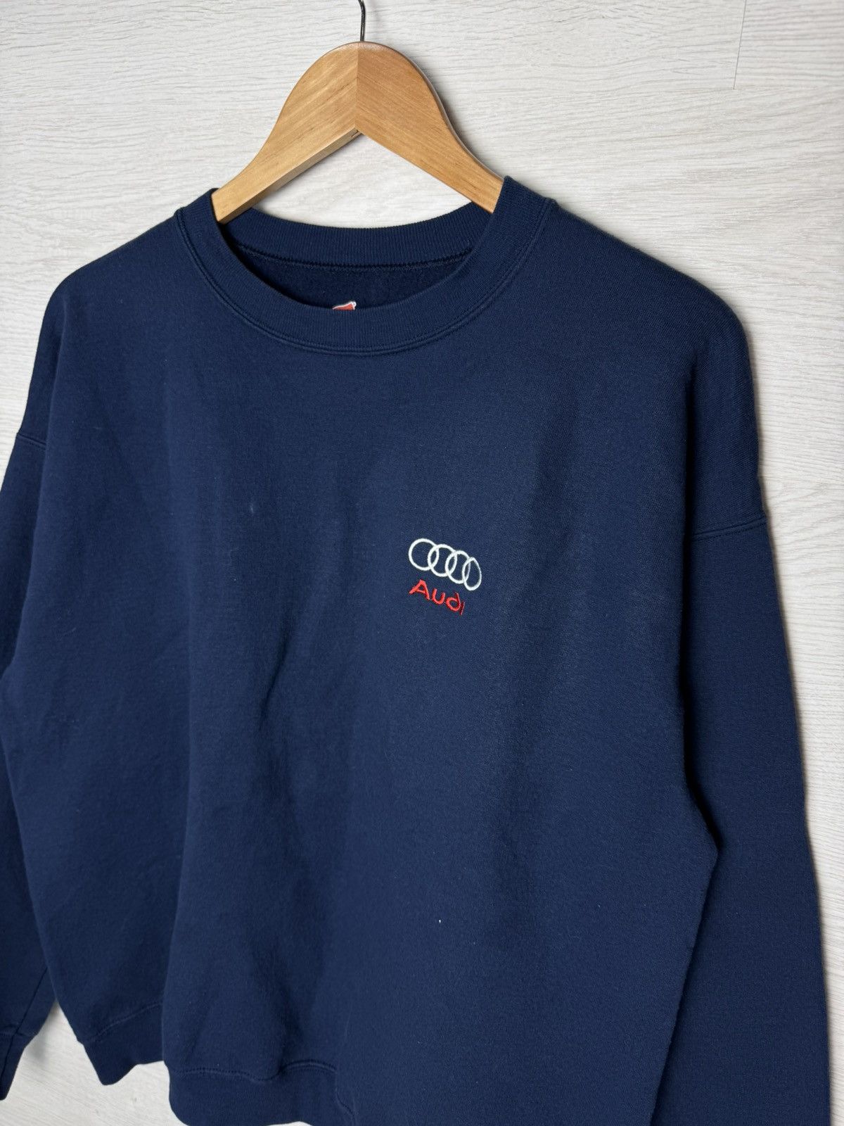 Audi Audi Sweatshirt Vintage Racing Navy Blue Crewneck Size L Size US L / EU 52-54 / 3 - 3 Thumbnail