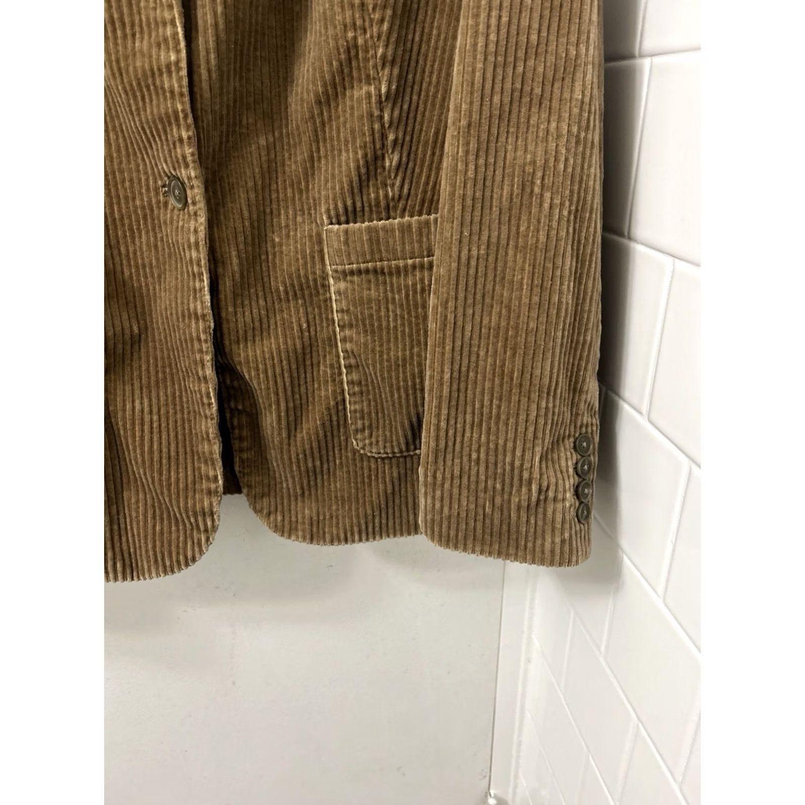 Lands' End Lands' End Corduroy Blazer Mens 44R Brown 2 Button Sport Coat Jacket Vintage No Usages Collection Size 44R - 5 Thumbnail