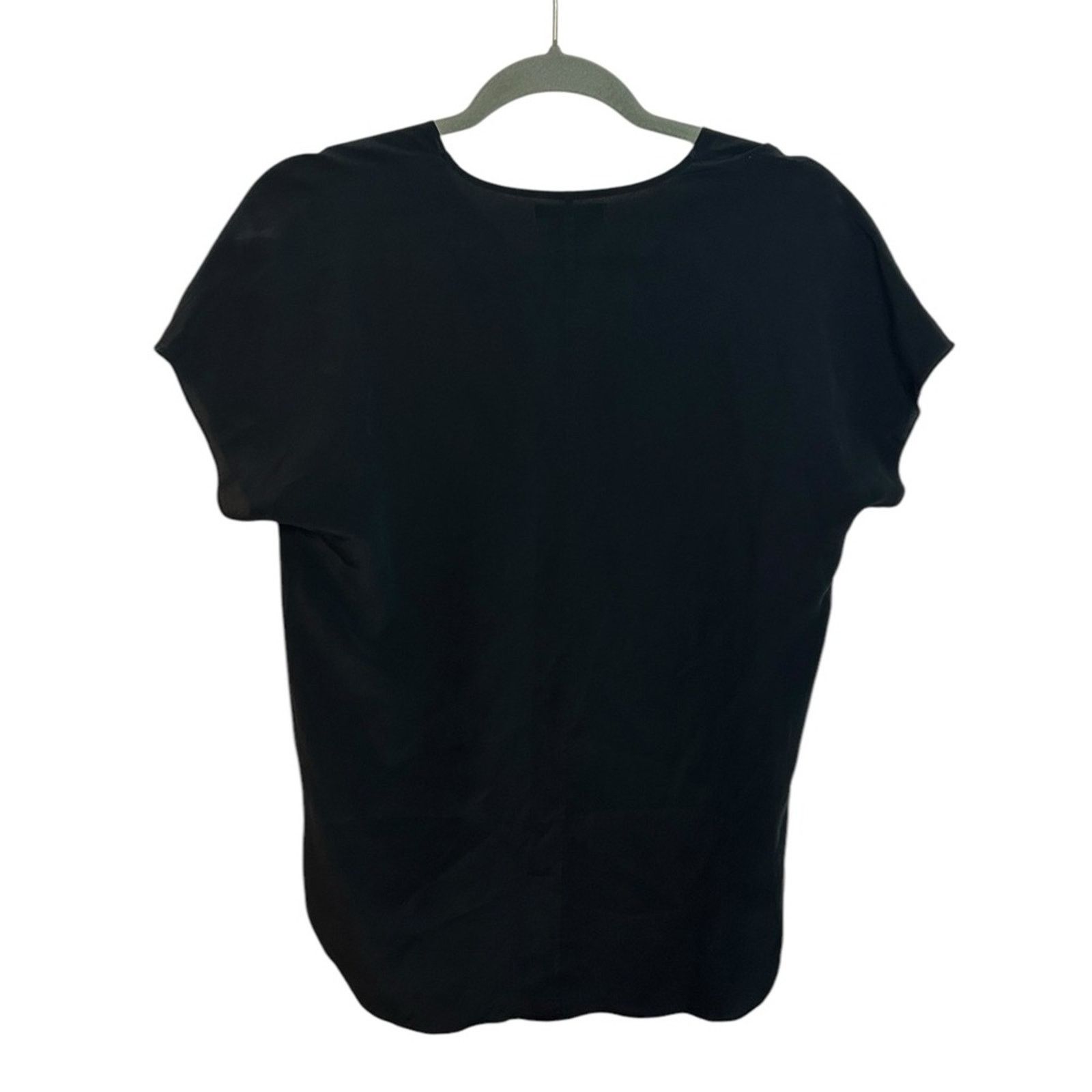 Other Trouvé Black Silk Short Sleeve Popover Top Size S / US 4 / IT 40 - 2 Thumbnail