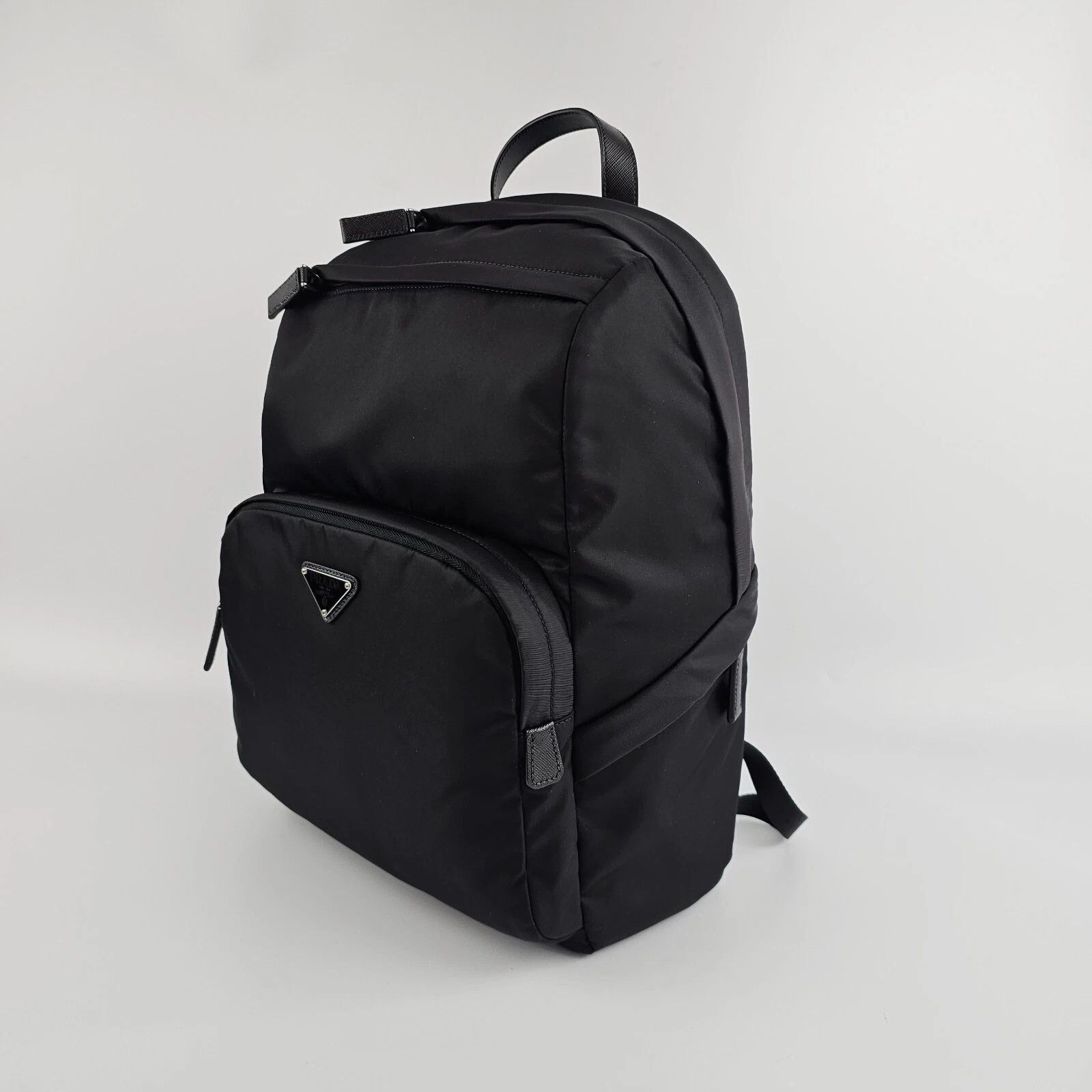 Prada PRADA Black Re-Nylon Saffiano Leather Backpack New Auth Size ONE SIZE - 6 Thumbnail