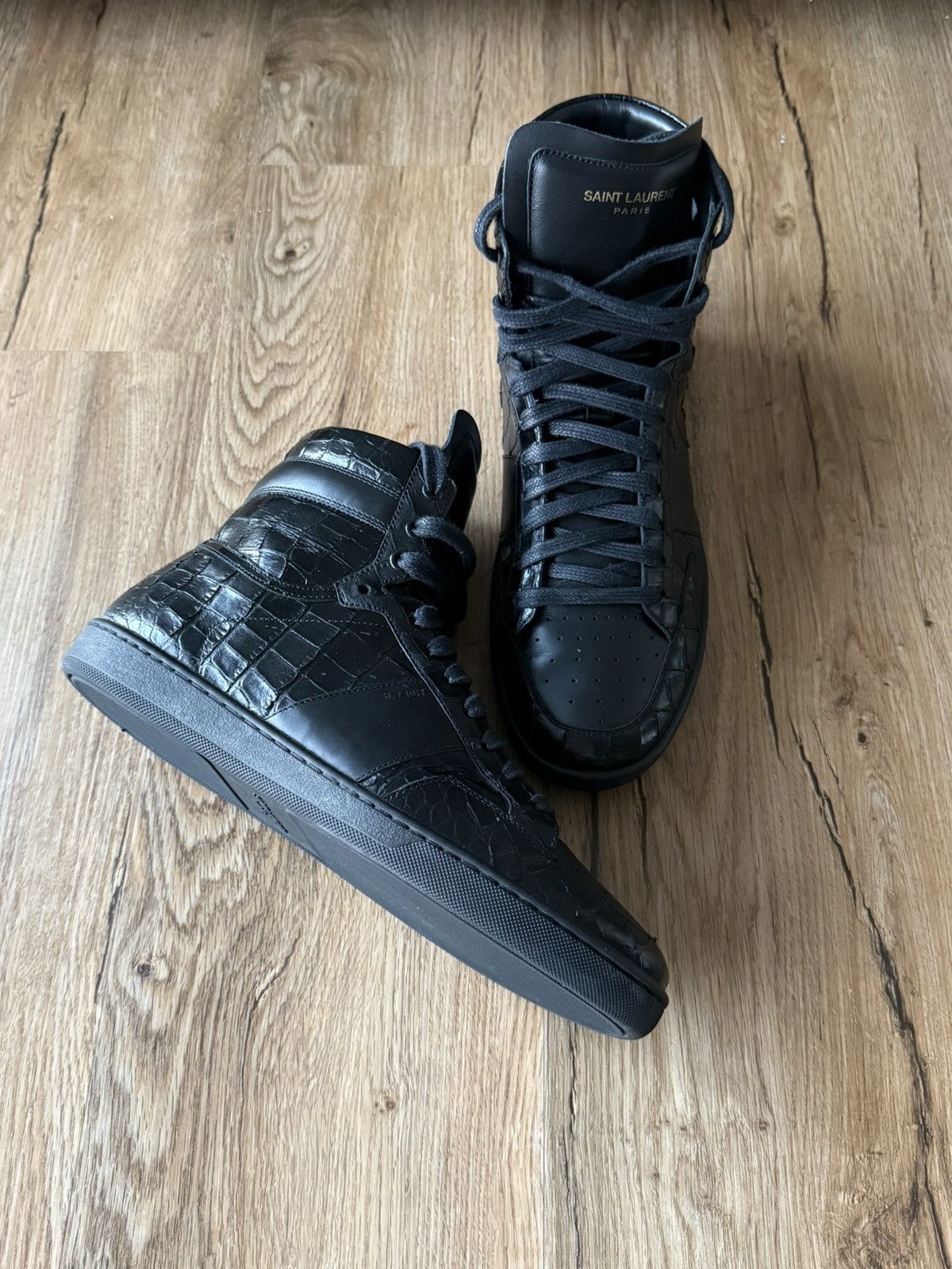 Saint Laurent Paris Saint Laurent Paris SL/10H Court Classic – Black Croc – Hedi Size US 8.5 / EU 41-42 - 10 Thumbnail