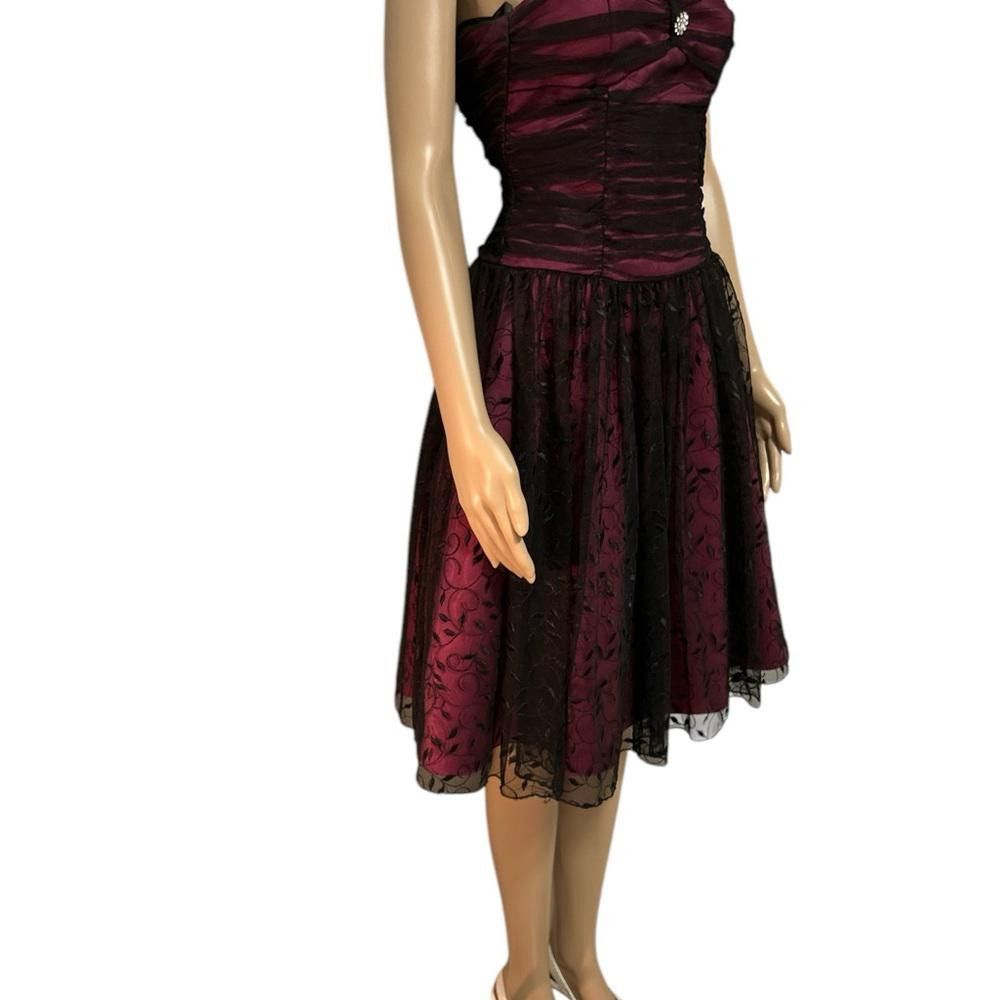 Designer Elegant Black and Purple Women's Dress Size S / US 4 / IT 40 - 2 Thumbnail