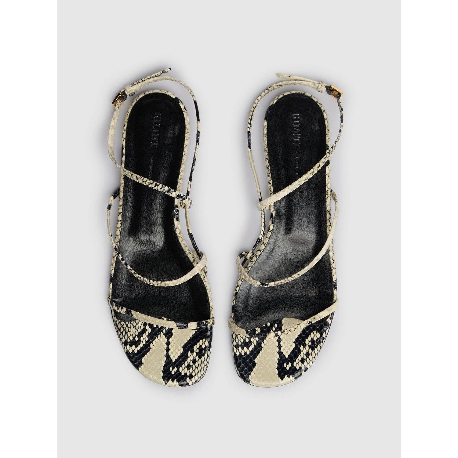 KHAITE KHAITE Loop Natural Embossed Leather Flat Sandals New/Authen Size US 6 / IT 36 - 2 Thumbnail