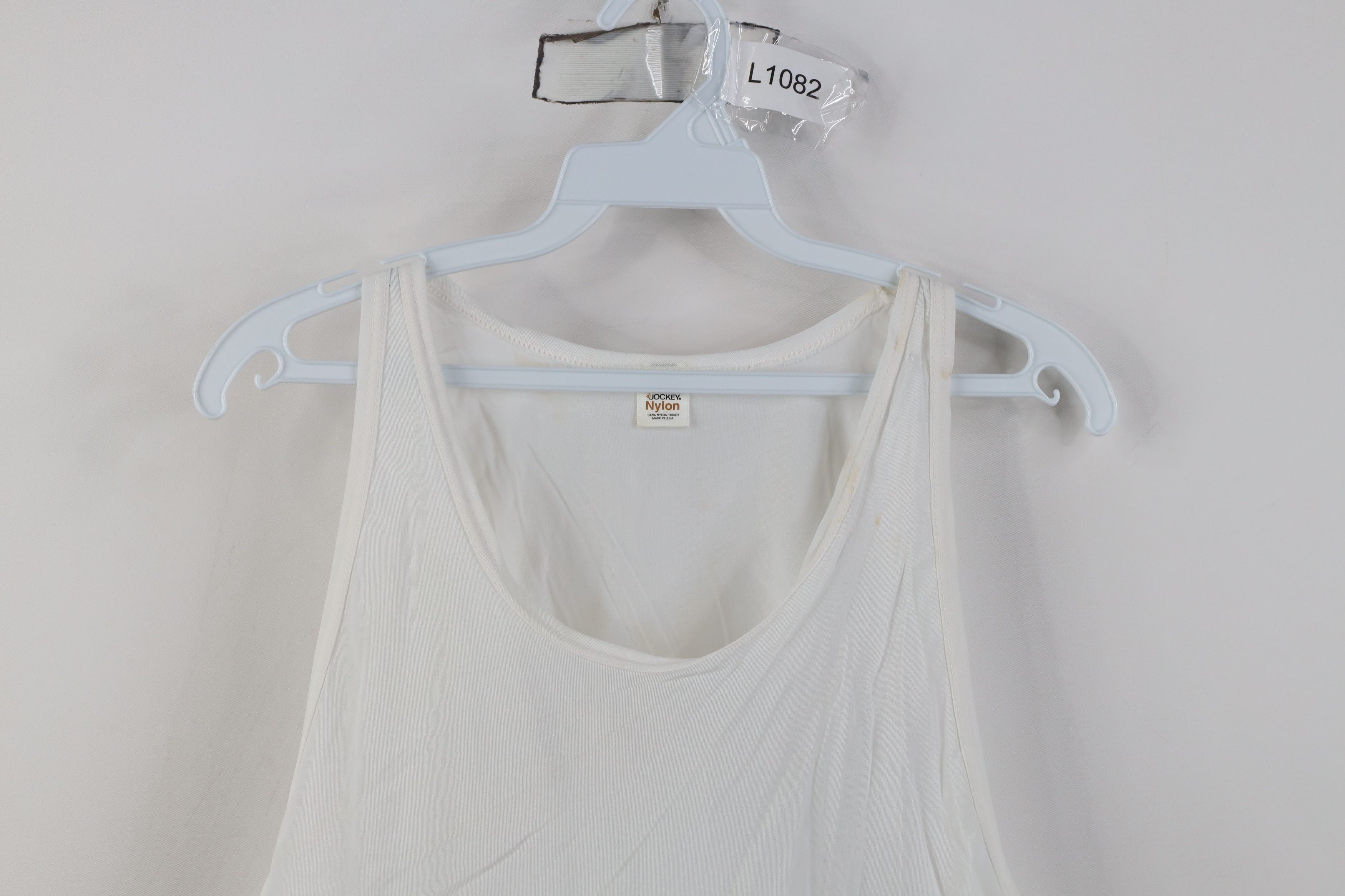 Vintage Vintage 70s Streetwear Tank Top T-Shirt White Nylon USA Size US L / EU 52-54 / 3 - 2 Thumbnail