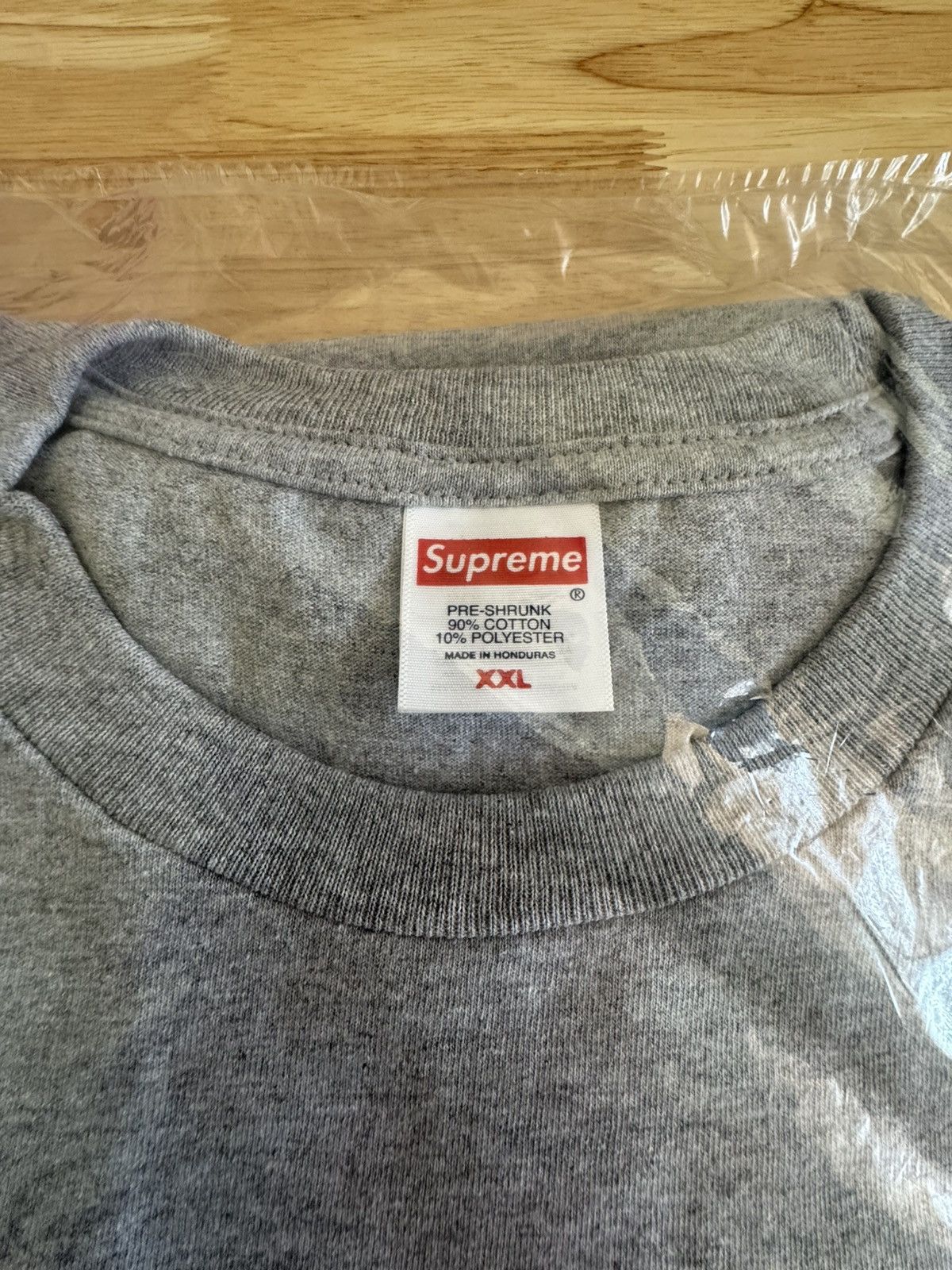 Supreme Supreme Arabic Box Logo Tee Heather Grey XXL Size US XXL / EU 58 / 5 - 4 Thumbnail