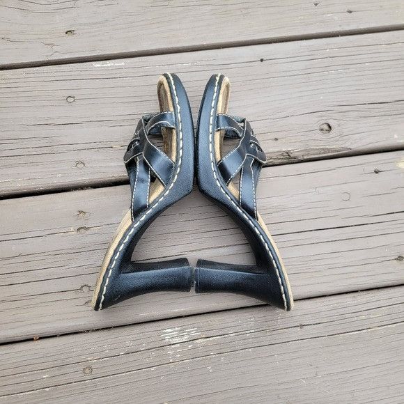 Vintage Vintage 90s y2k Mudd Piney Black Faux Vegan Leather Strappy Size US 8 / IT 38 - 3 Thumbnail