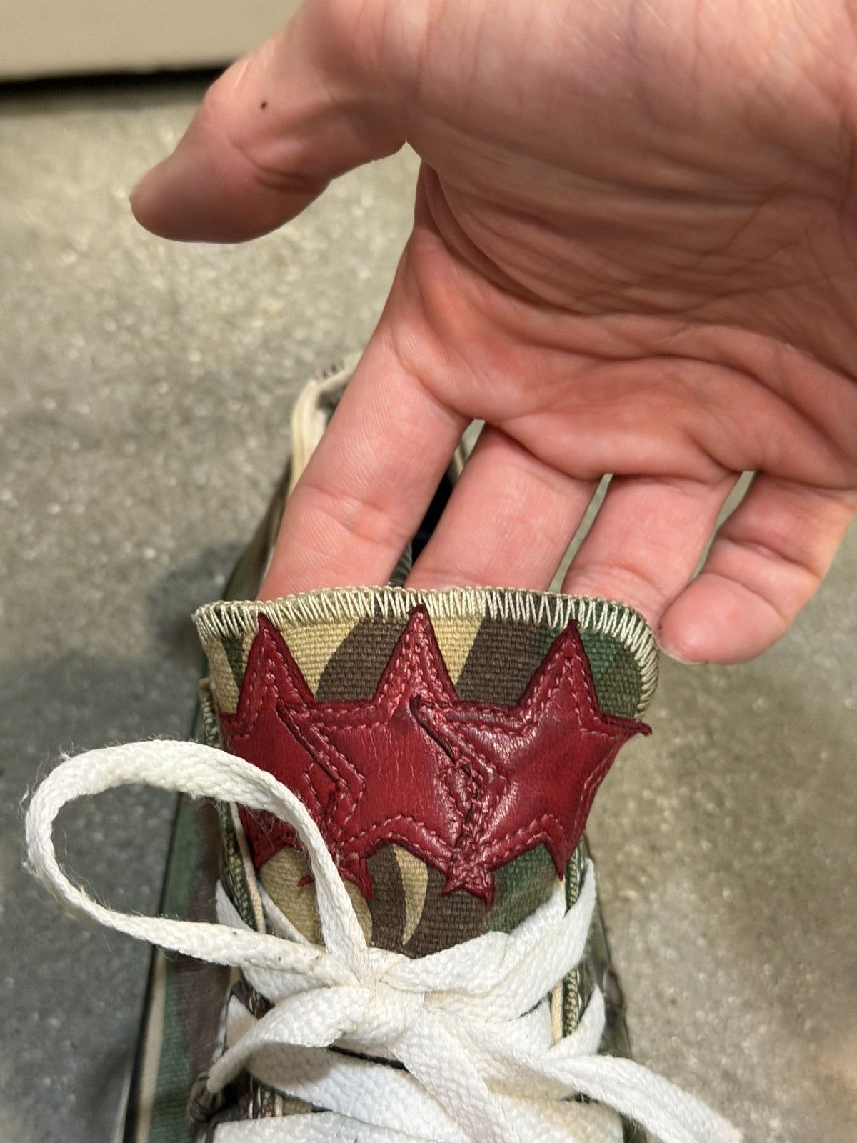 Chrome Hearts CH Star Patched Camo Canvas Converse Lowtop Sneakers 8 Size US 8.5 / EU 41-42 - 9 Thumbnail