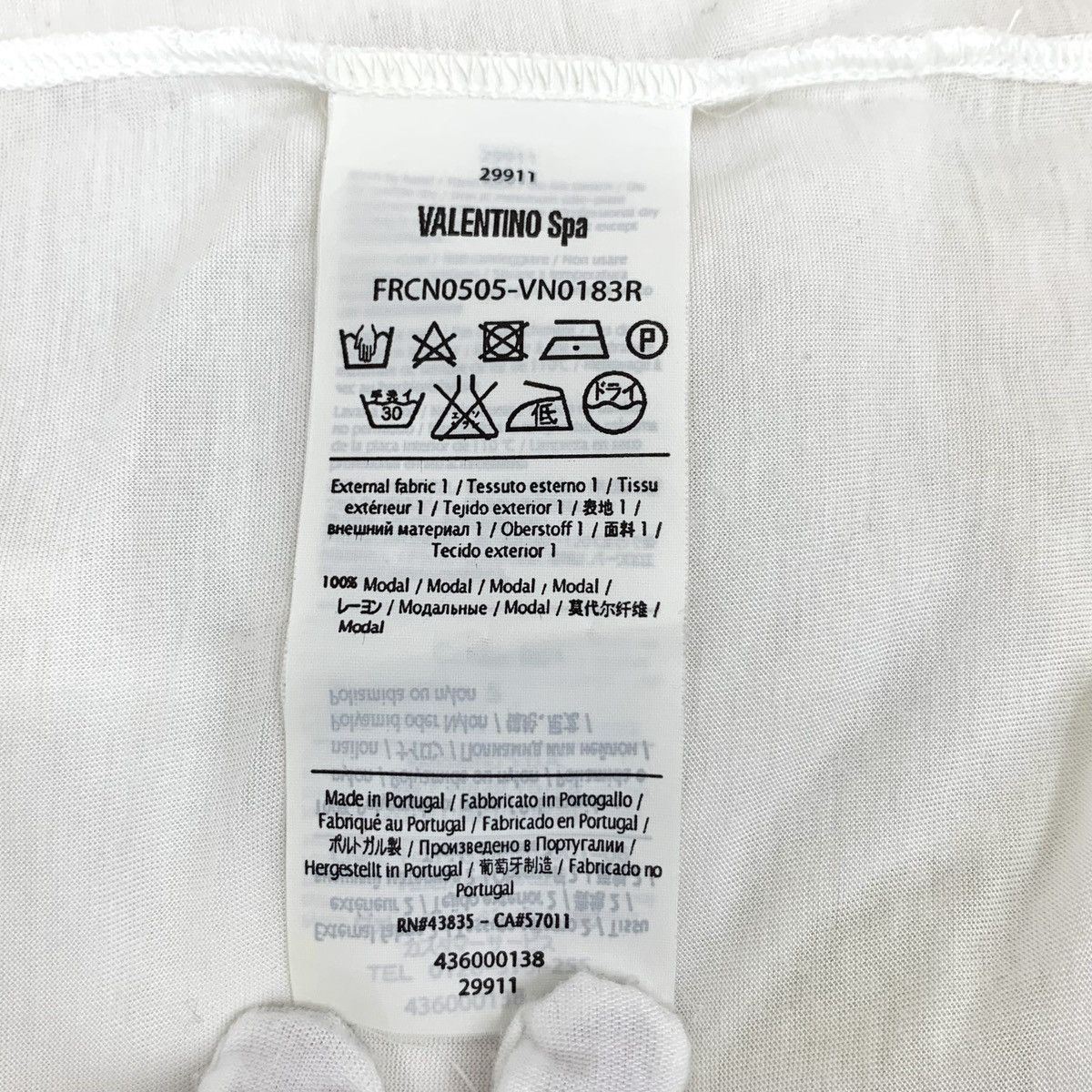 Valentino Valentino White Lace Trim Cotton Short Sleeve T-Shirt K26WX Size S / US 4 / IT 40 - 8 Thumbnail
