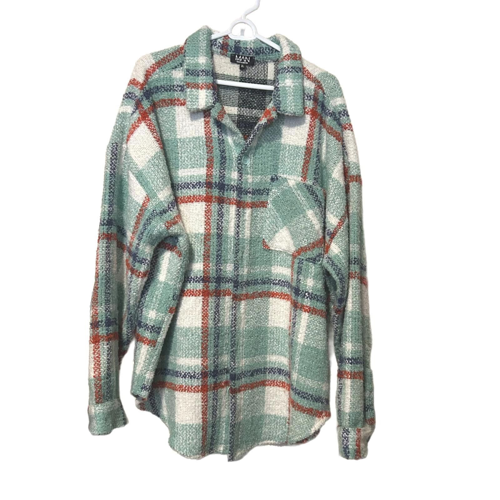 Boohoo Oversized Plaid Shacket Boohoo size XL Shirt Jacket Size US XL / EU 56 / 4 - 3 Thumbnail