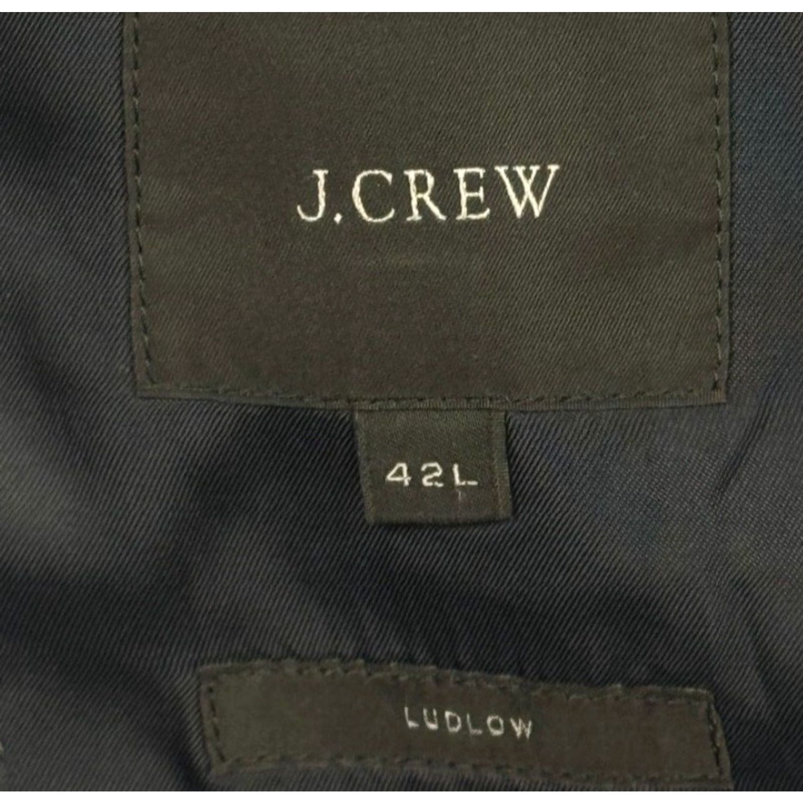 J.Crew VINTAGE J. Crew Blazer Mens 42L Wool 2-Button Notch Lapel Gray Jacket Front Button Style Two Button Regular Mens Size 42R - 4 Thumbnail