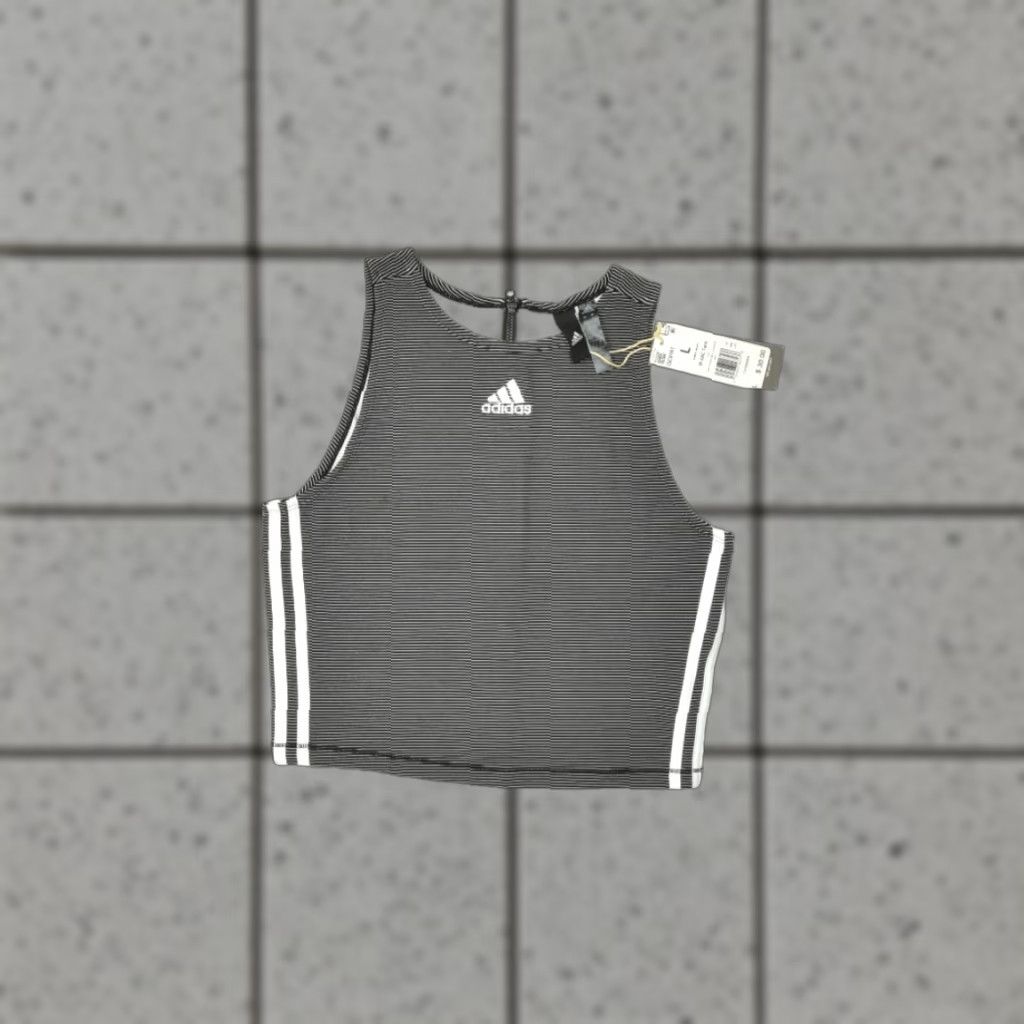 Adidas Adidas Women's AAC Tank Top Size Large Black White Striped Full Back Zip NEW Tank Top Shirt Womens L Black White Striped Zip Back Casual Spring Summer Size L / US 10 / IT 46 - 1 Thumbnail