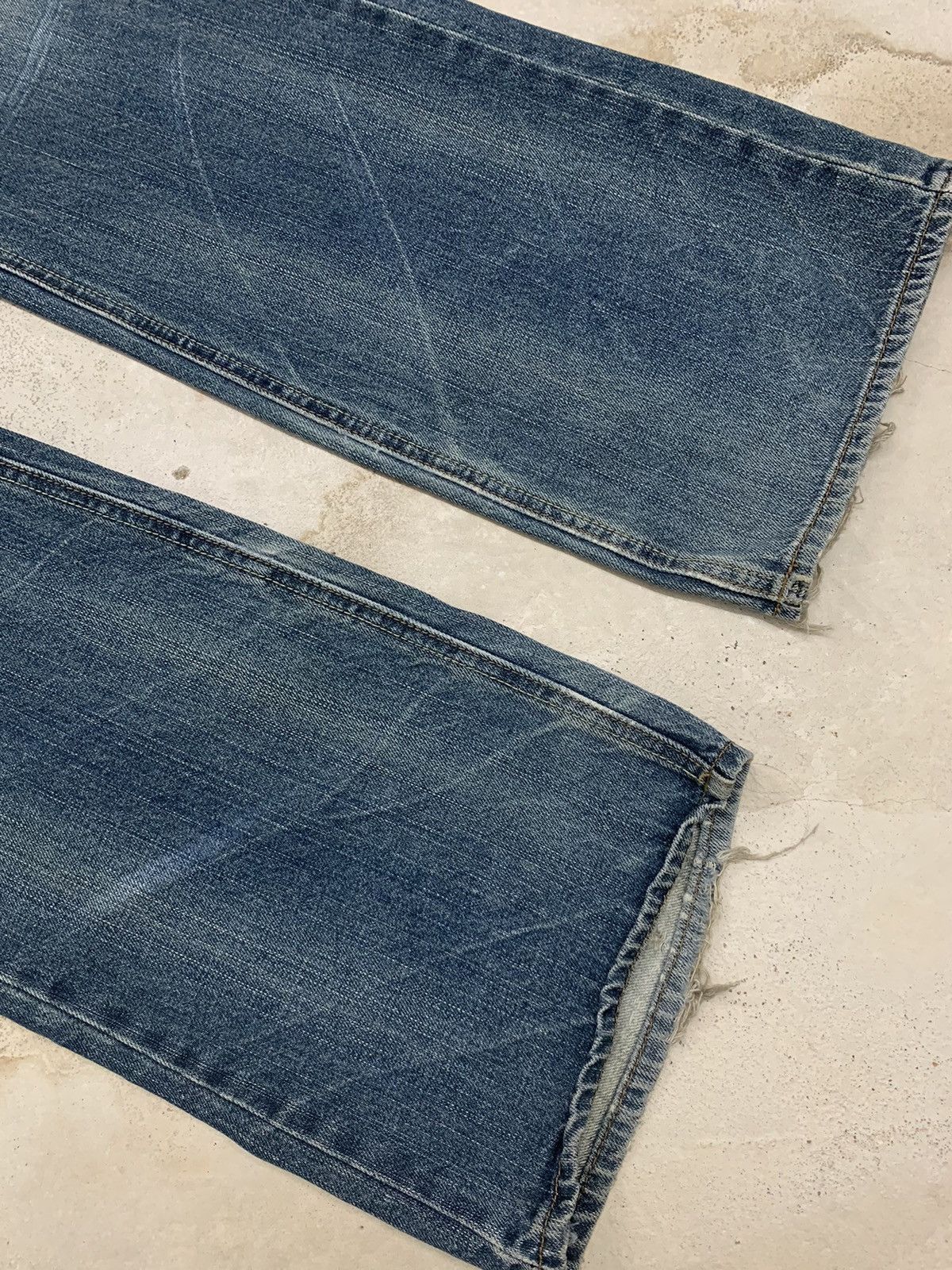 Hysteric Glamour × Japanese Brand Jack Serika Distressed Flare Whisker Arrow Embroidery Y2K Size US 33 - 5 Thumbnail